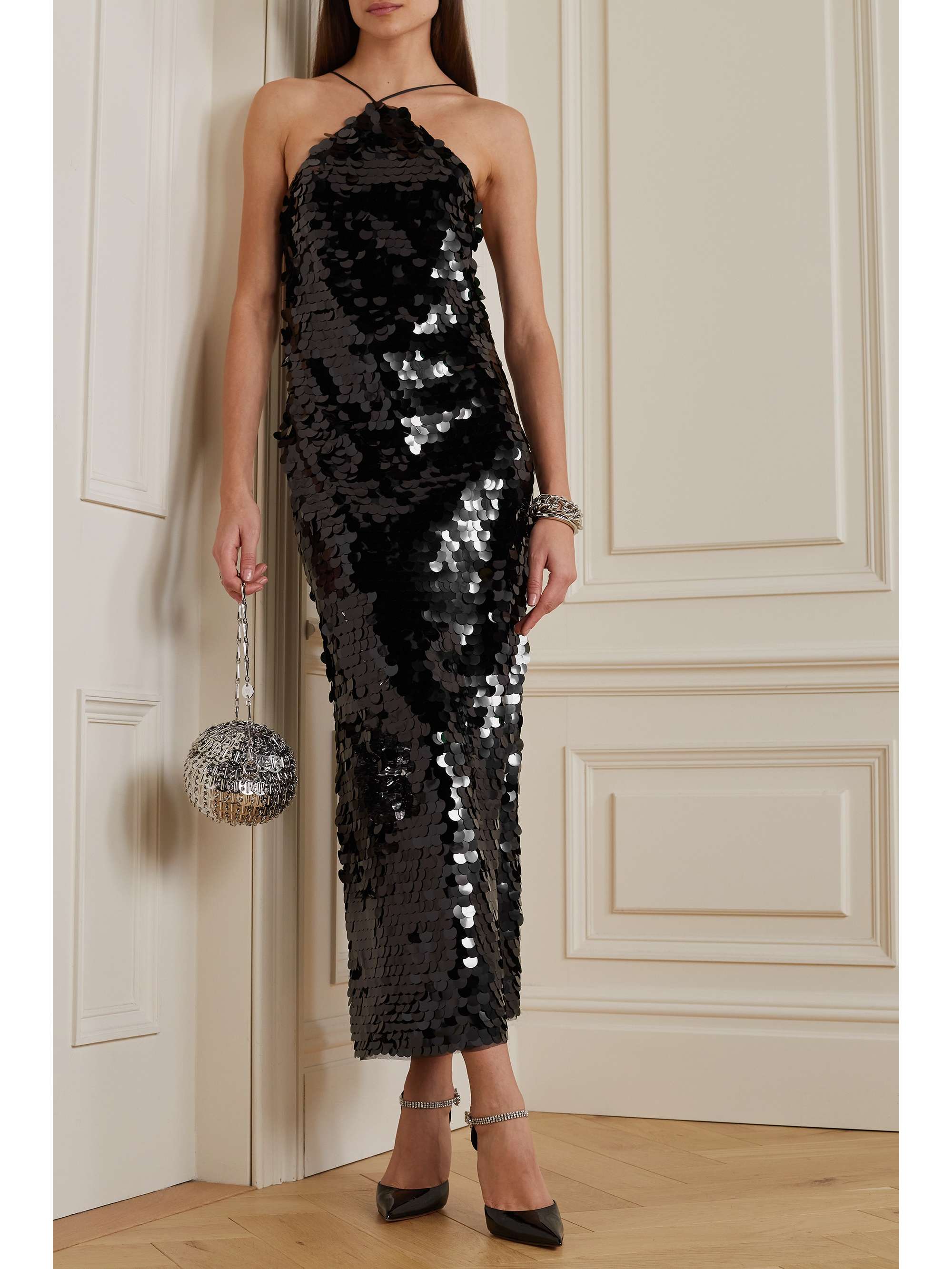 ROTATE BIRGER CHRISTENSEN Nunni paillette-embellished recycled-tulle midi dress