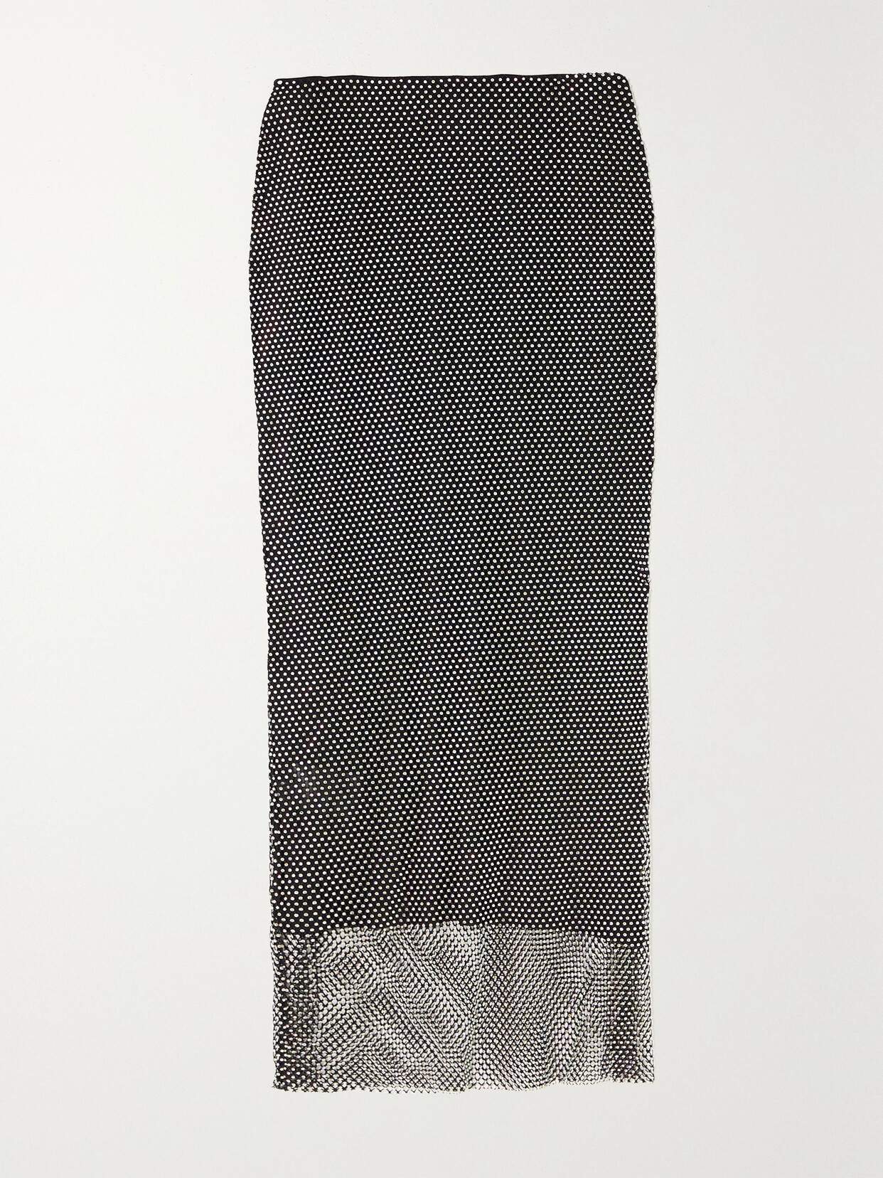 ROTATE Birger Christensen - Caitlin Crystal-embellished Mesh Maxi Skirt - Black