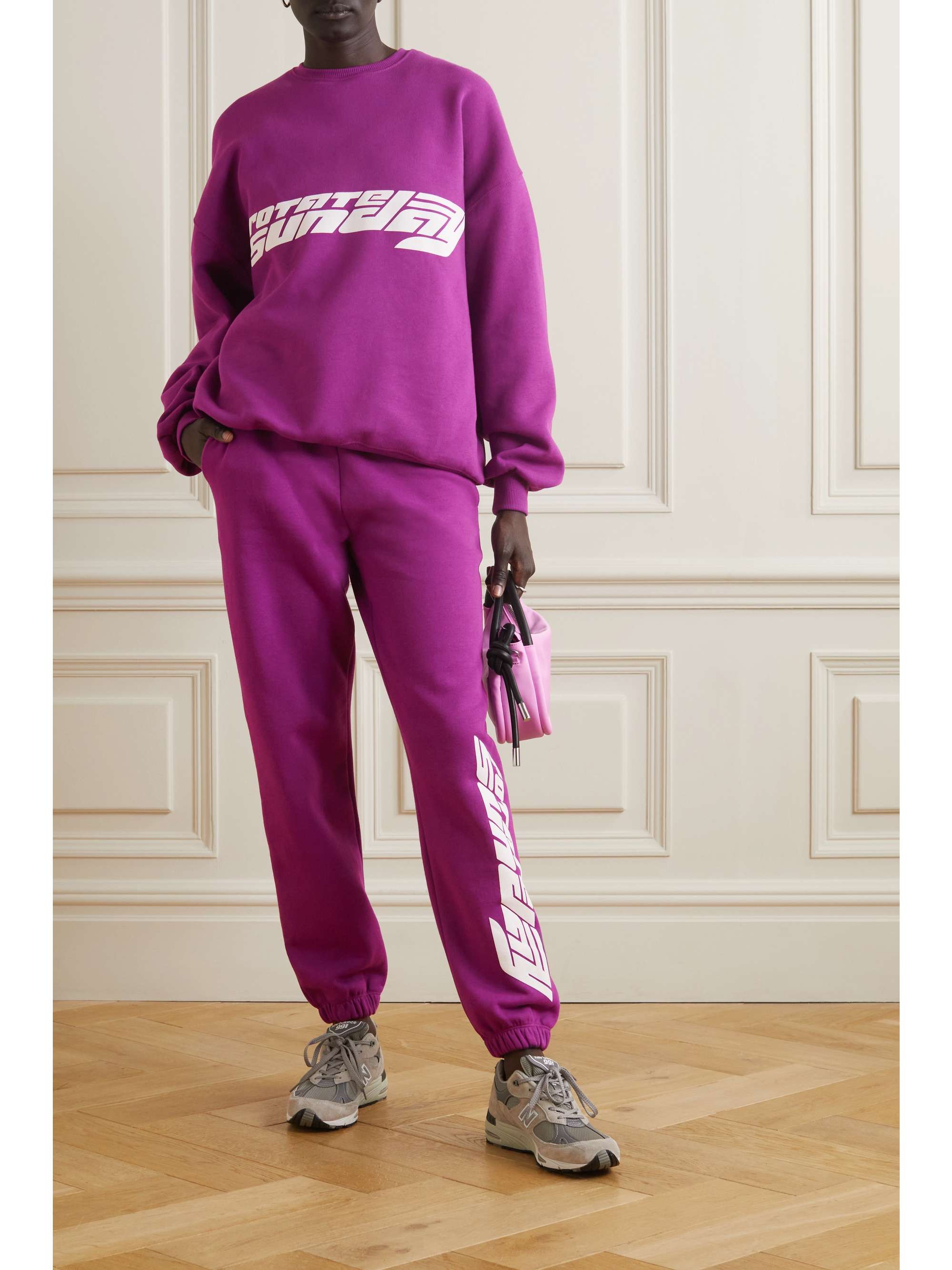 ROTATE BIRGER CHRISTENSEN Sweat en jersey de coton biologique imprimé Sunday