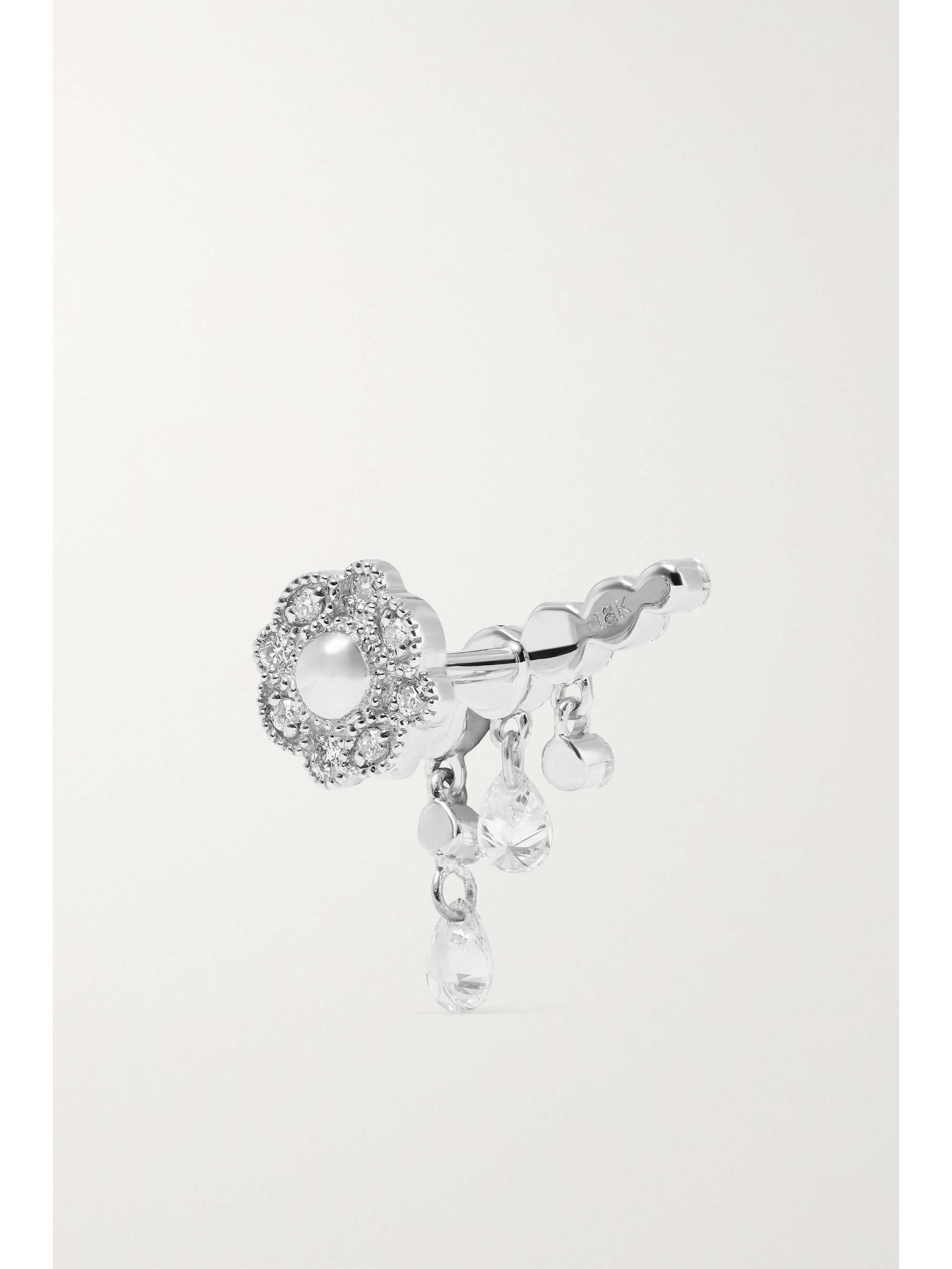 MARIA TASH Invisible Crescendo 18-karat white gold diamond single earring