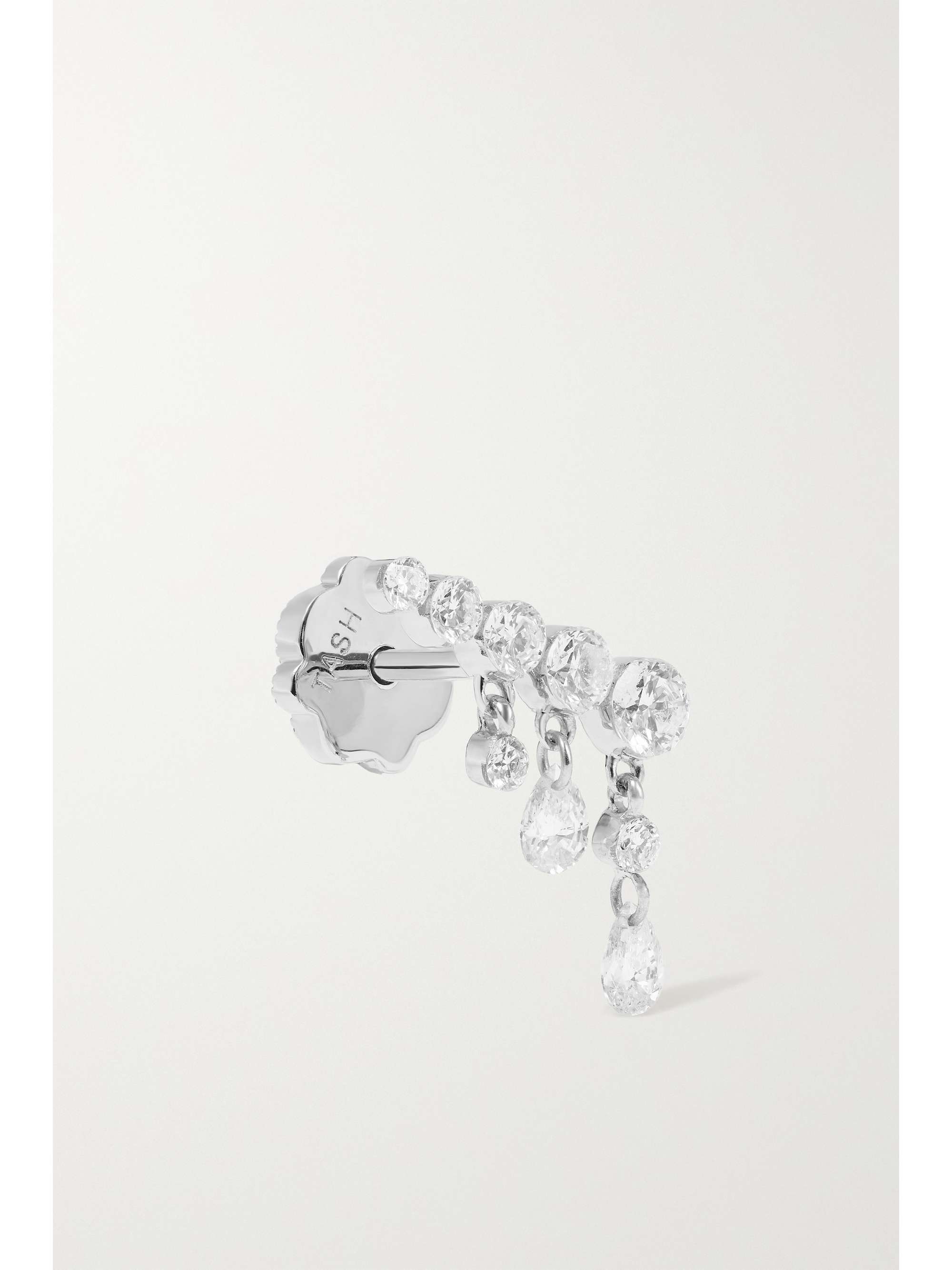 MARIA TASH Invisible Crescendo 18-karat white gold diamond single earring