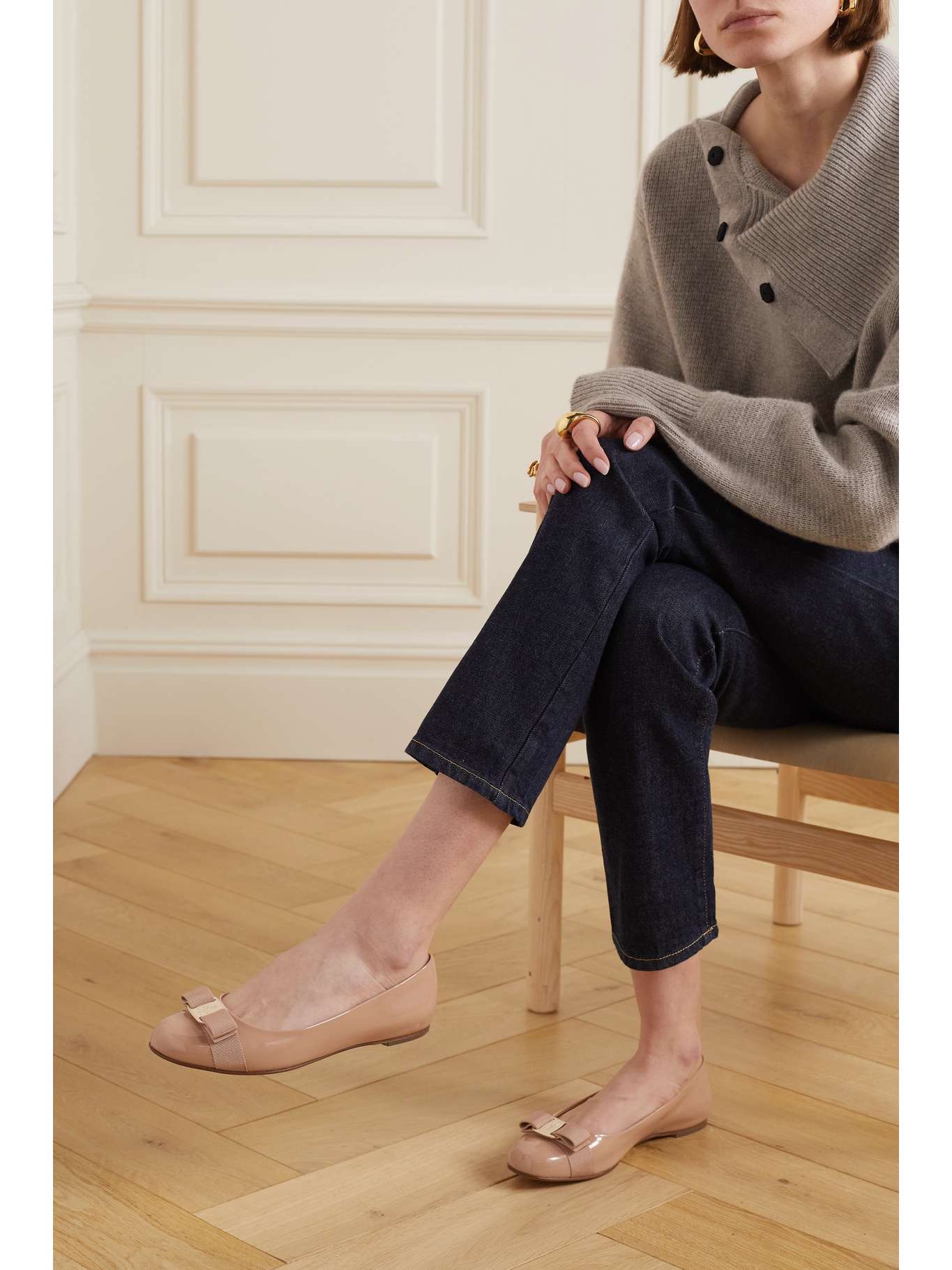 Varina Nappa Leather Ballet Flats main image 0
