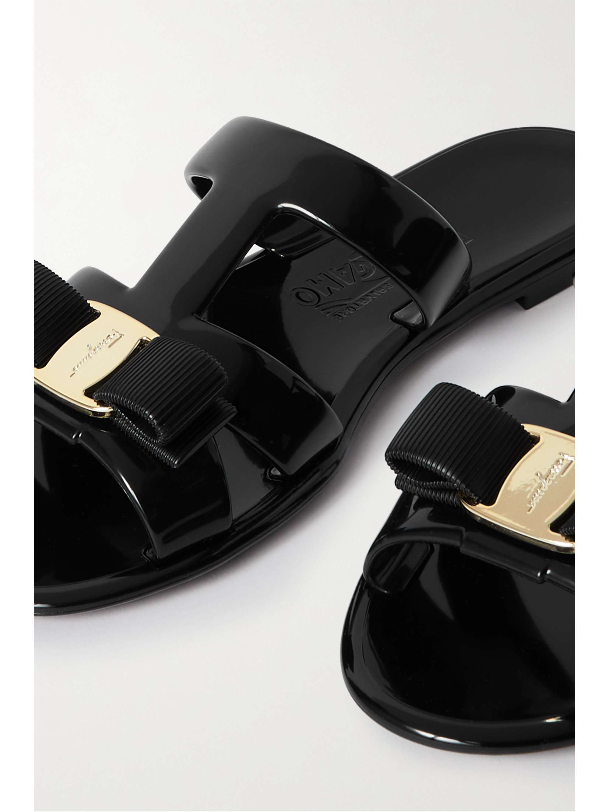 FERRAGAMO Lylia bow-embellished PVC flats