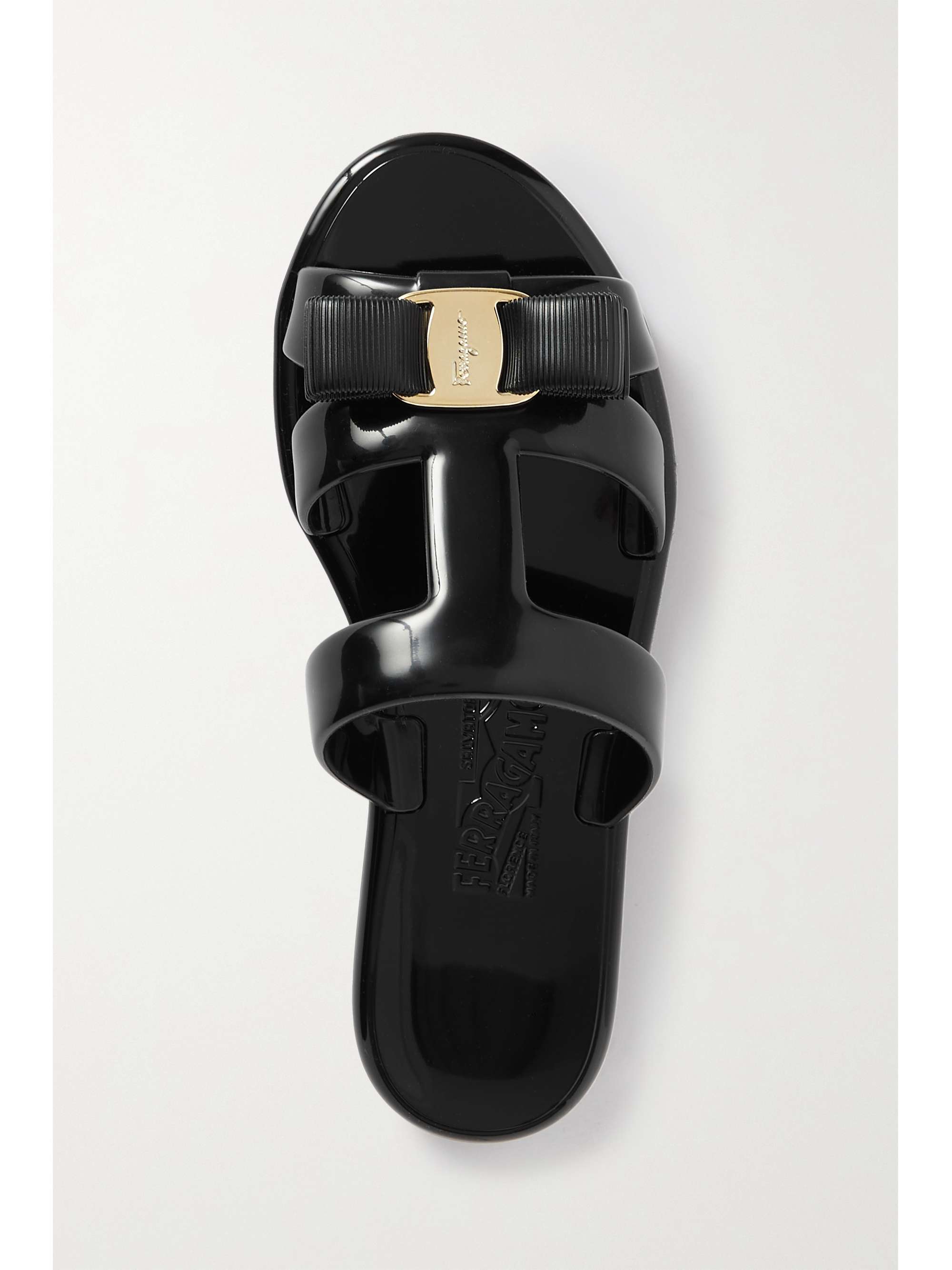 FERRAGAMO Lylia bow-embellished PVC flats