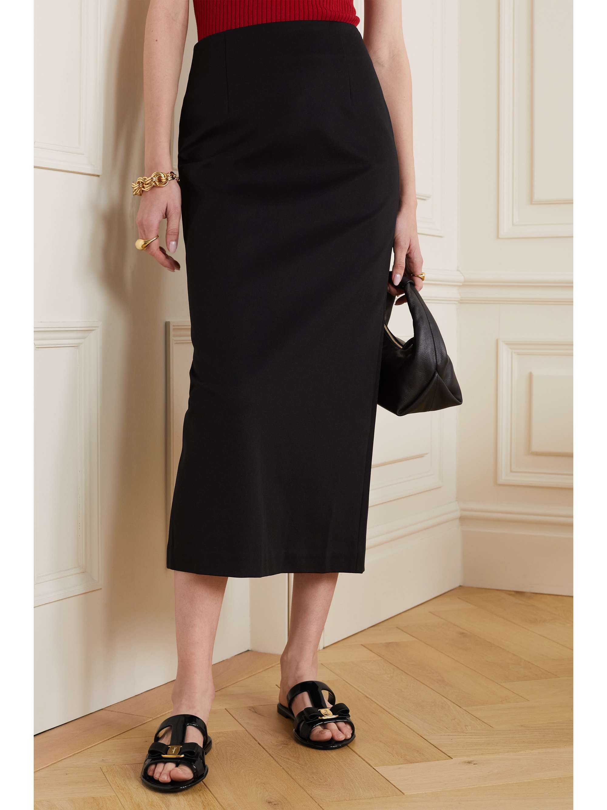 FERRAGAMO Lylia bow-embellished PVC flats