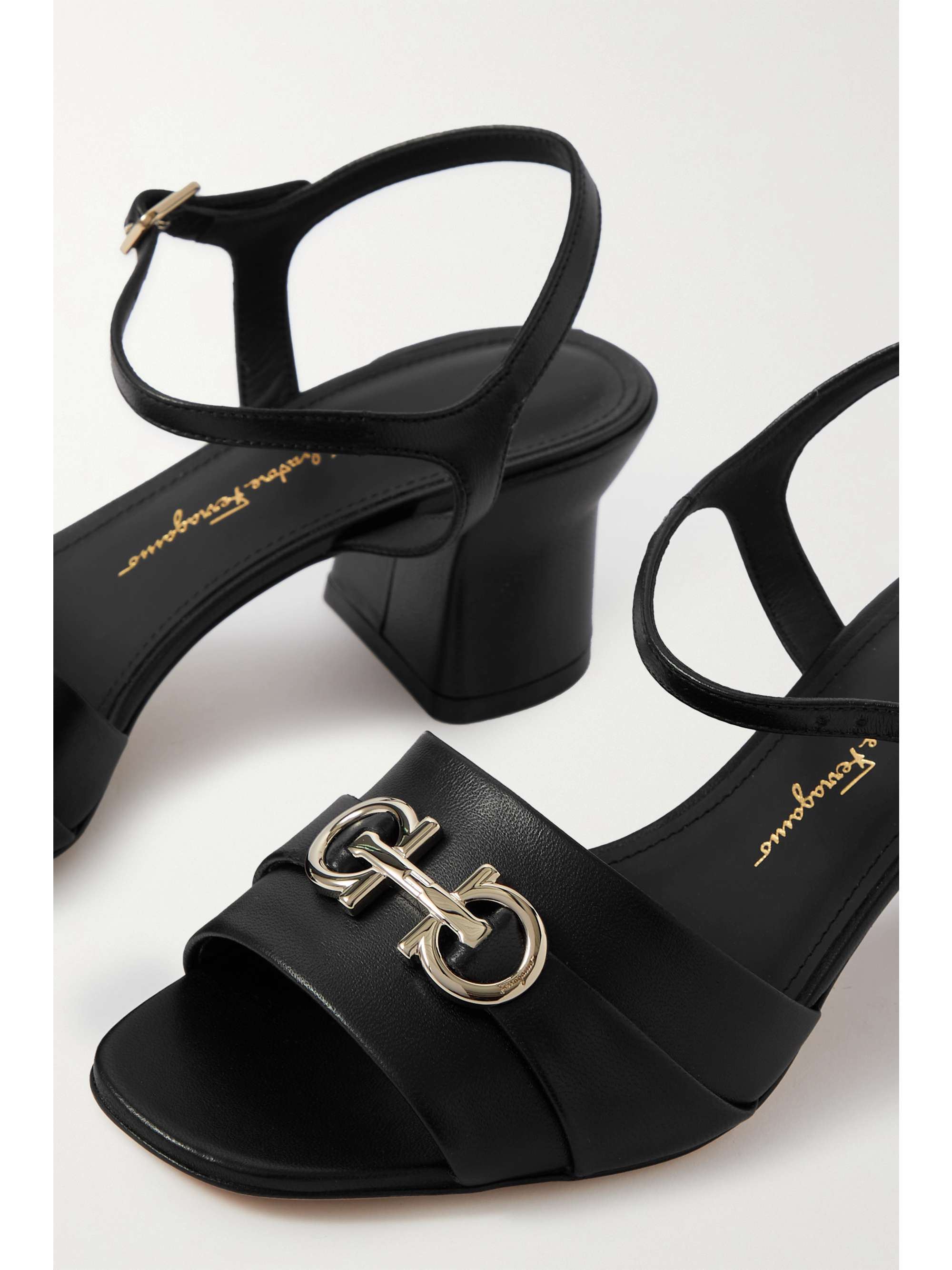 FERRAGAMO Ondina embellished leather sandals