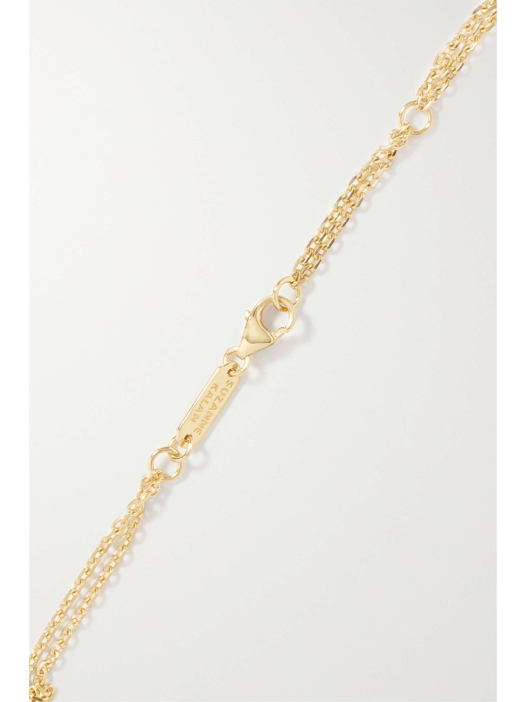 SUZANNE KALAN Evil Eye 18-karat gold, diamond and emerald bracelet