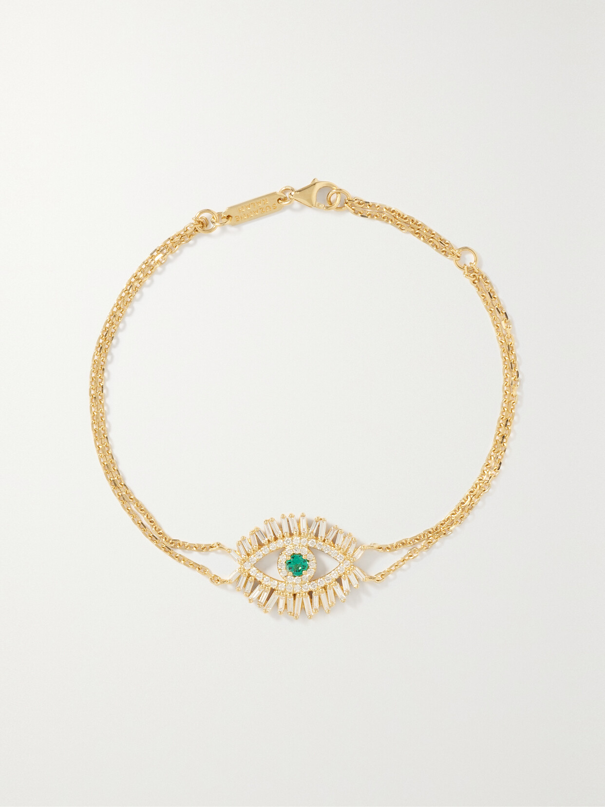 Suzanne Kalan Evil Eye 18-karat , Diamond And Emerald Bracelet