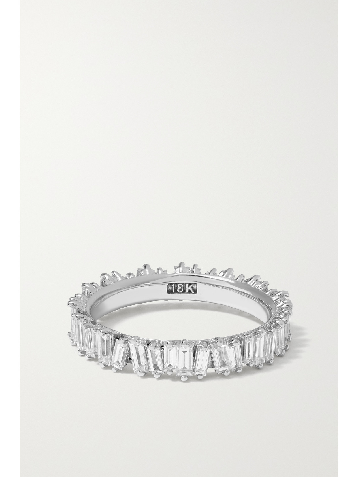 Suzanne Kalan Eternity 18-karat White Gold Diamond Ring In Gold