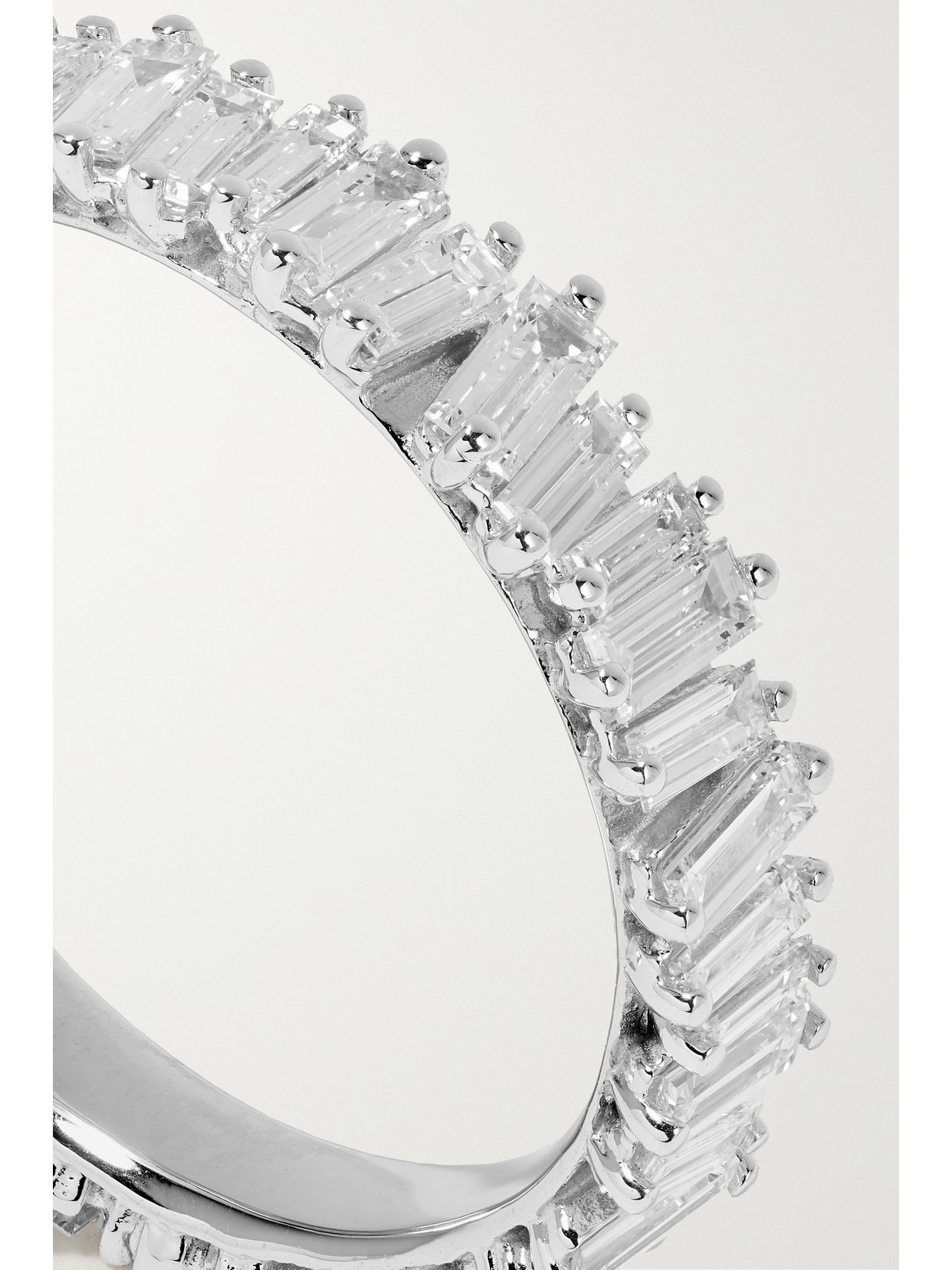 Suzanne Kalan Eternity 18-karat White Gold Diamond Ring In Gold