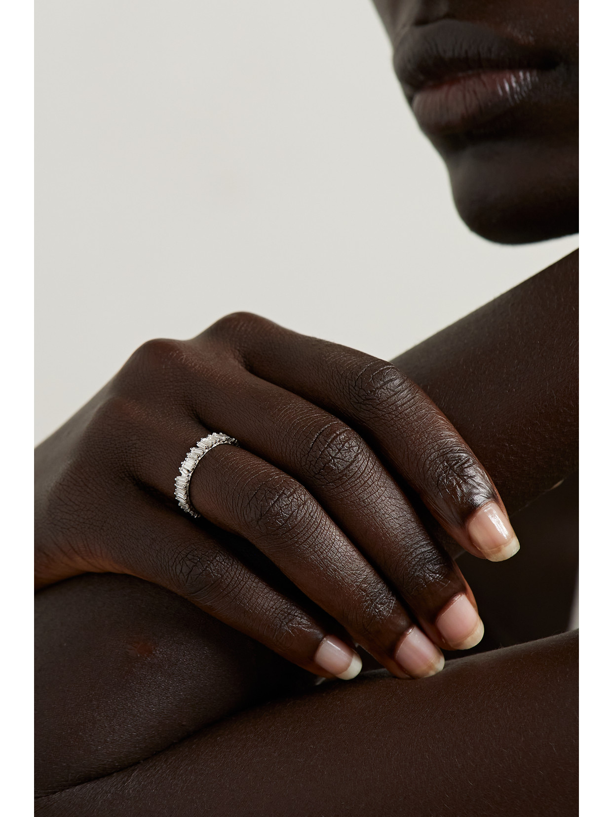 Suzanne Kalan Eternity 18-karat White Gold Diamond Ring In Gold
