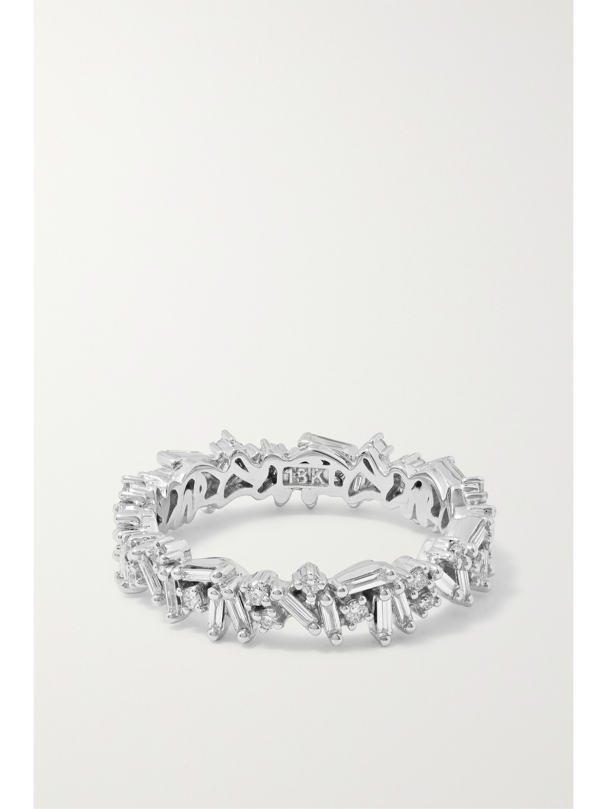Suzanne Kalan Icon Eternity 18-karat White Gold Diamond Ring In Gold