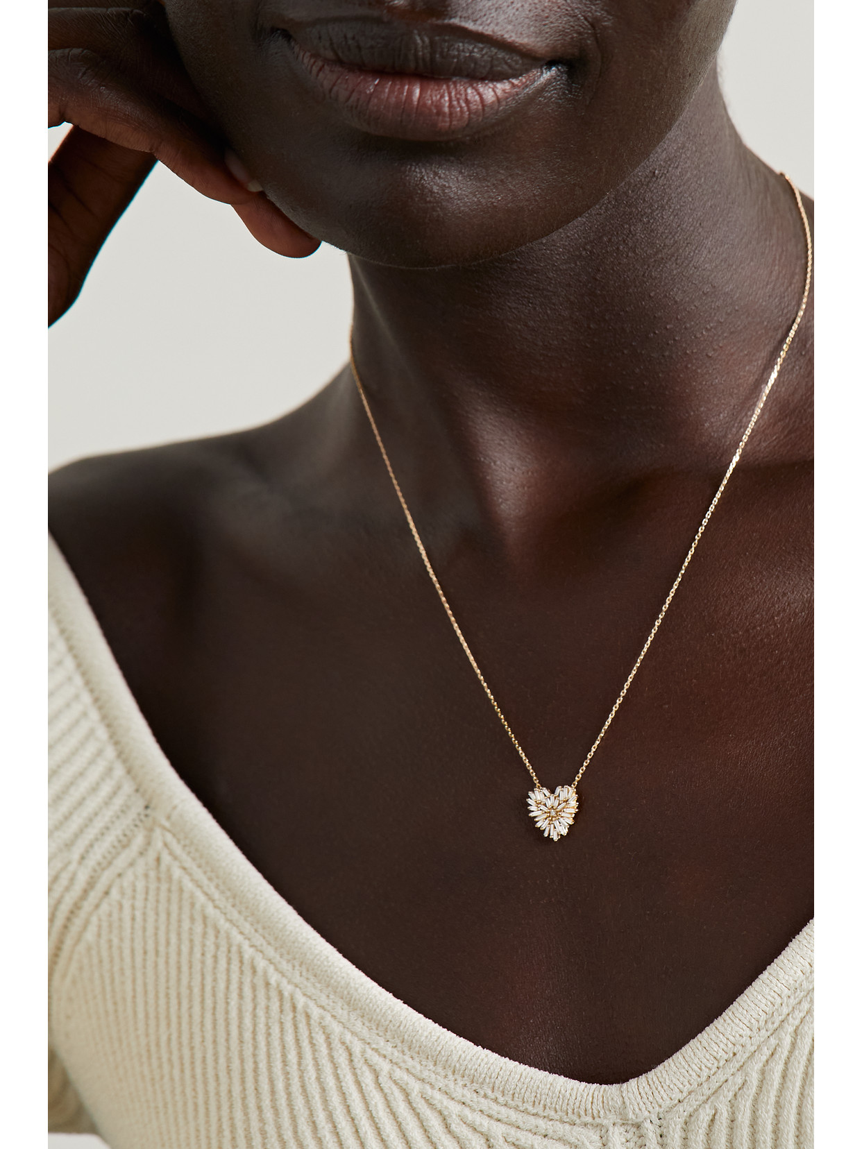 Shop Suzanne Kalan 18-karat Gold Diamond Necklace