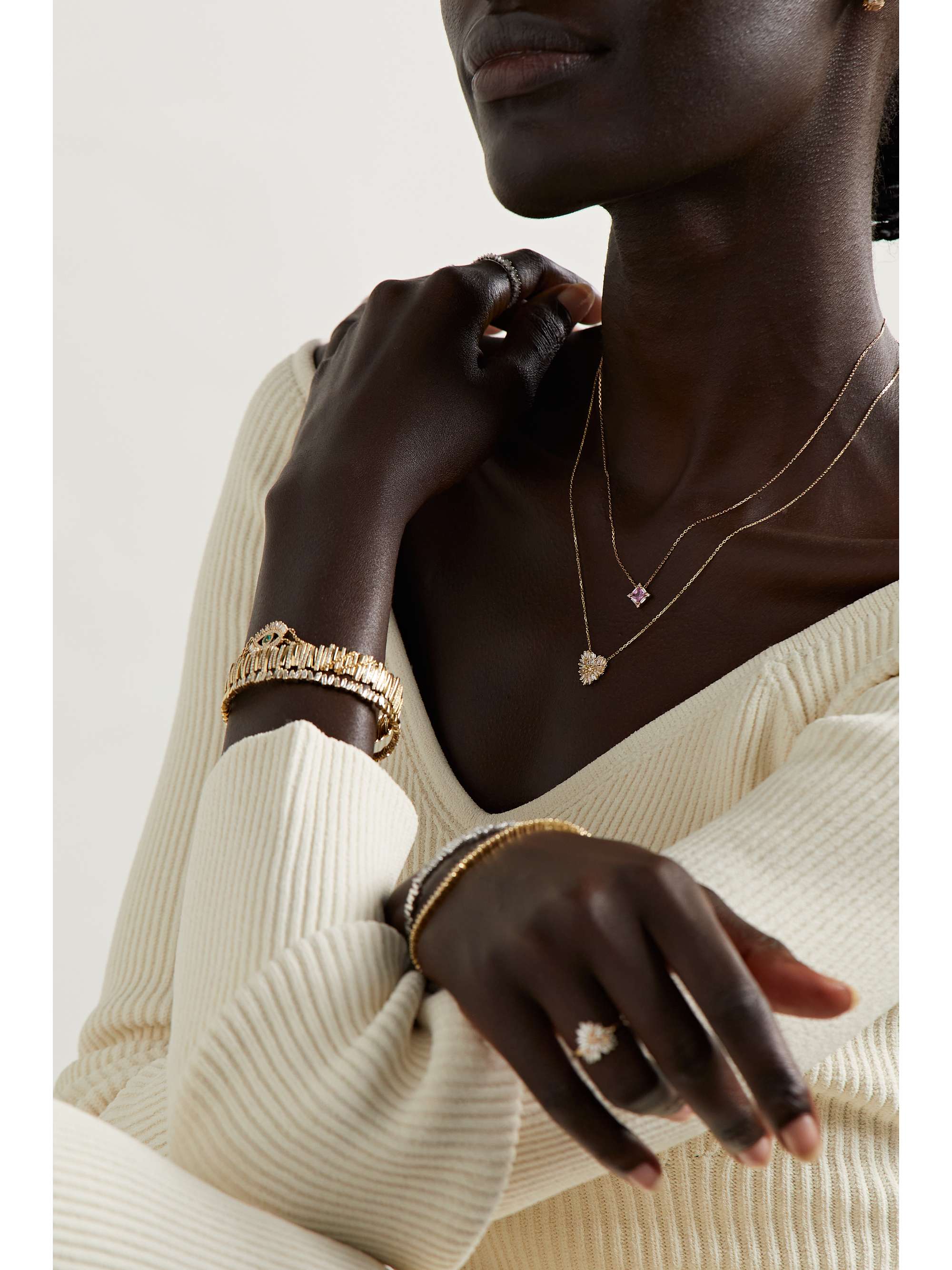 SUZANNE KALAN Kette aus 18 Karat Gold mit Diamanten