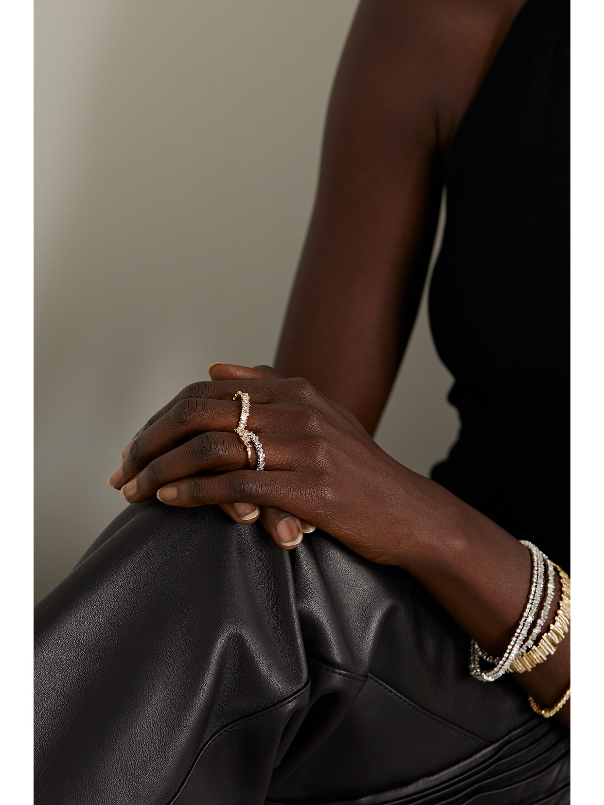 Suzanne Kalan 18-karat Gold Diamond Ring In Gold