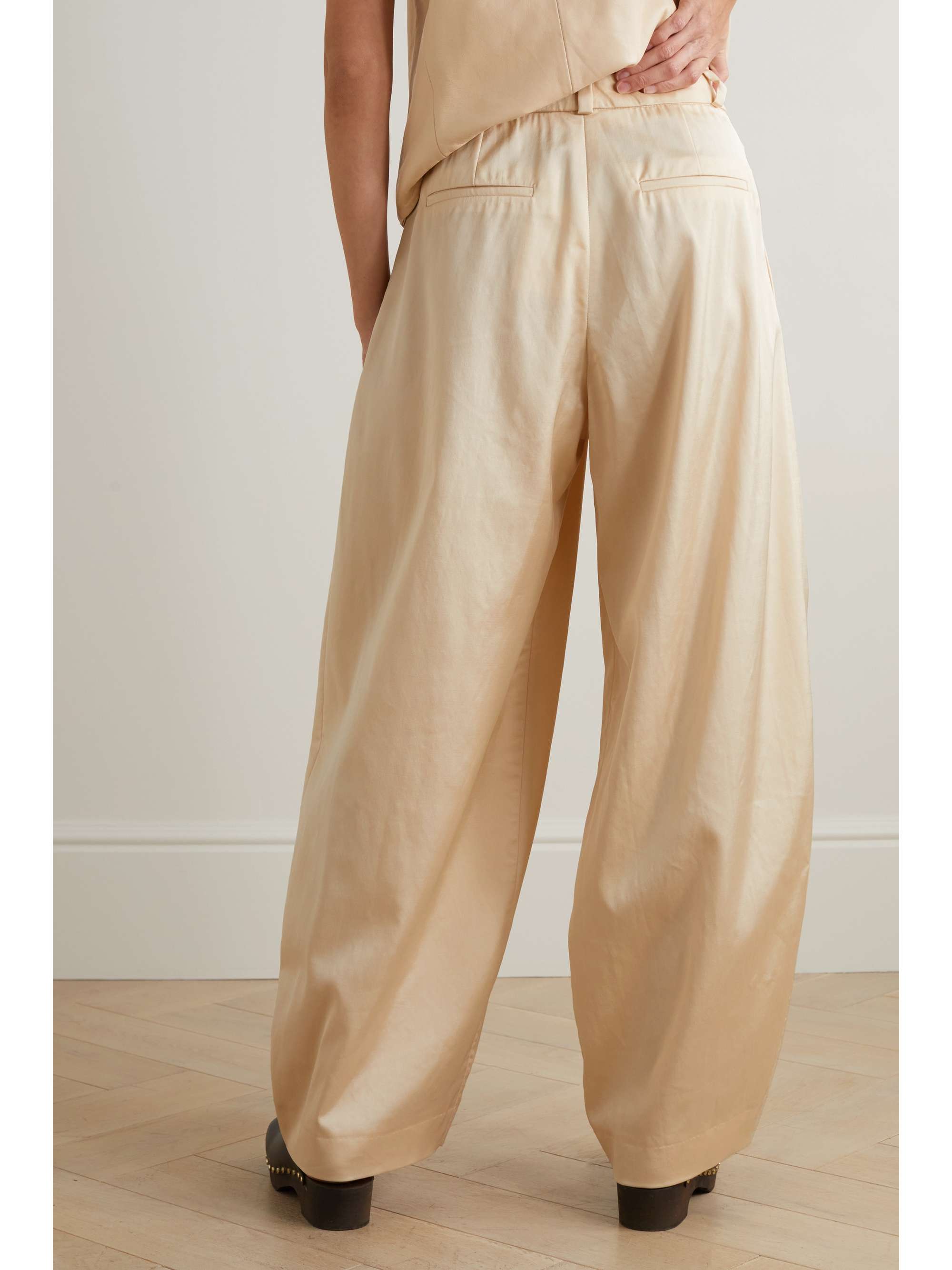 BY MALENE BIRGER Povilos pleated wool-blend twill wide-leg pants