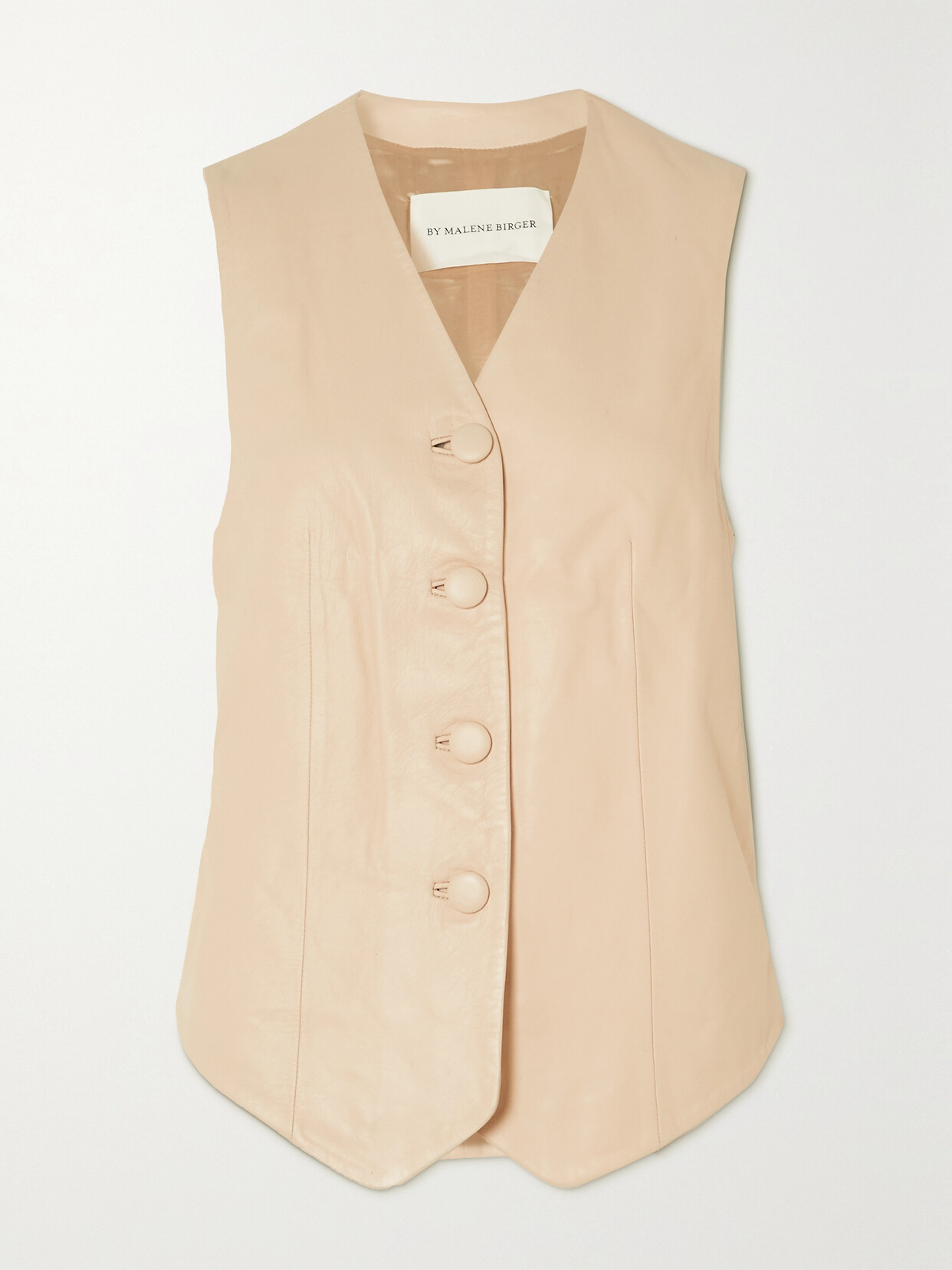 By Malene Birger Simonse Leather Vest - Cream