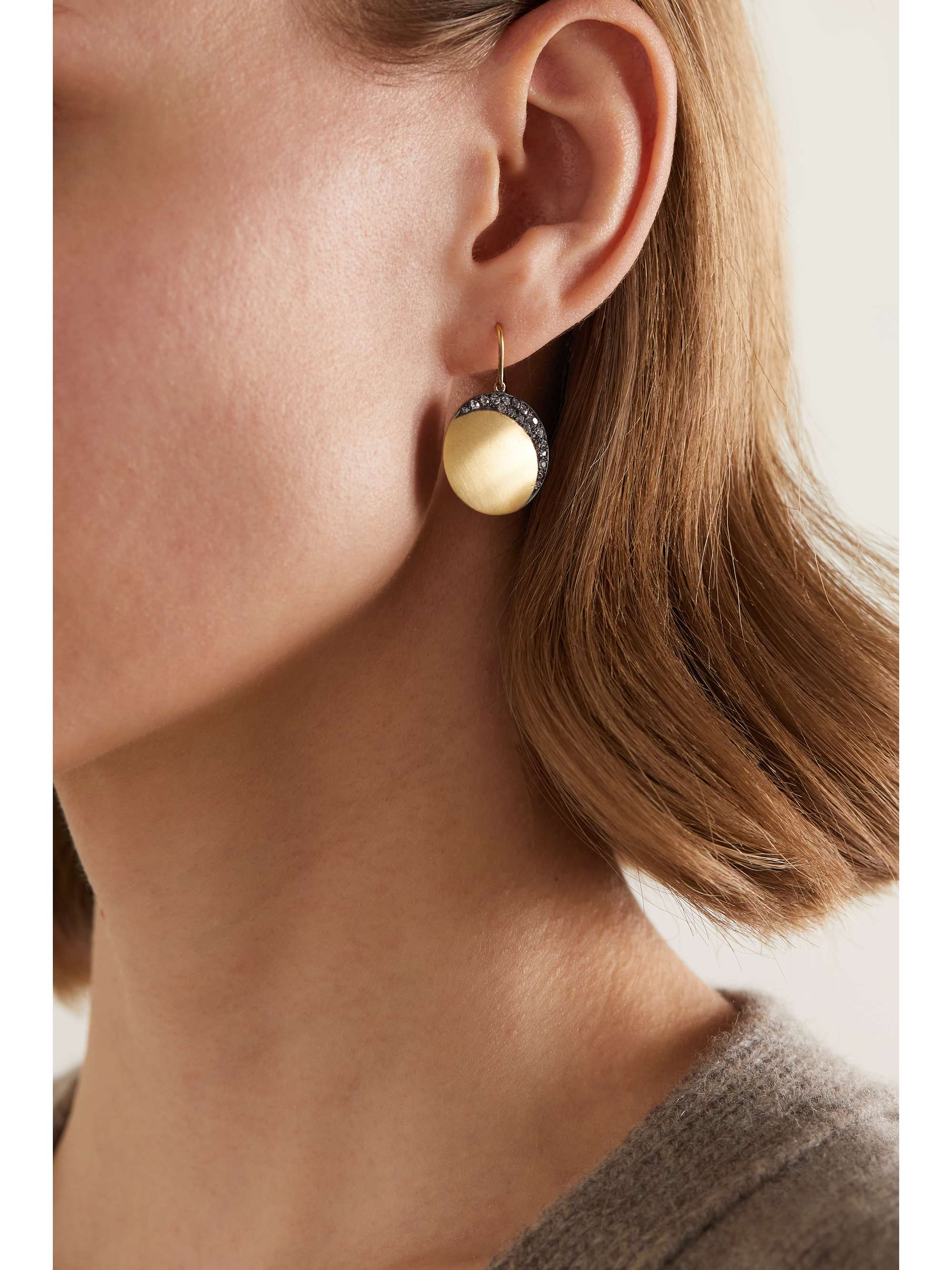FRED LEIGHTON Collection 18-karat gold diamond earrings