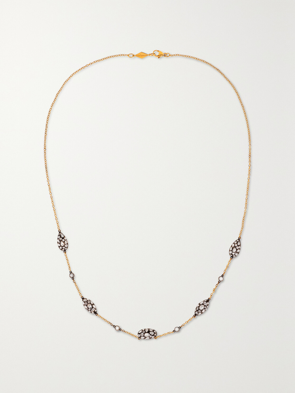 Fred Leighton Collection 18-karat Gold, Sterling Silver And Diamond Necklace