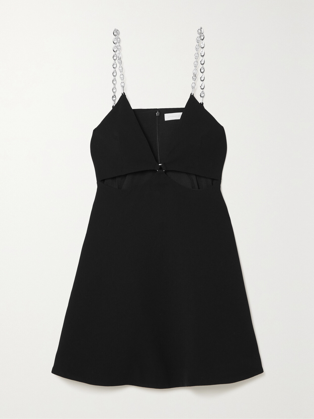 SIMKHAI Ellis Cutout Embellished Crepe Mini Dress - Black