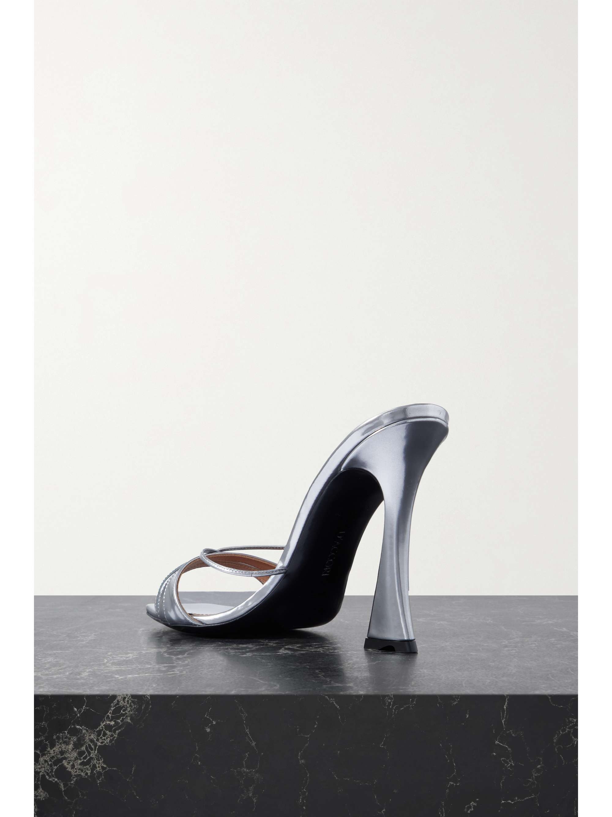 D'ACCORI Lust metallic leather mules
