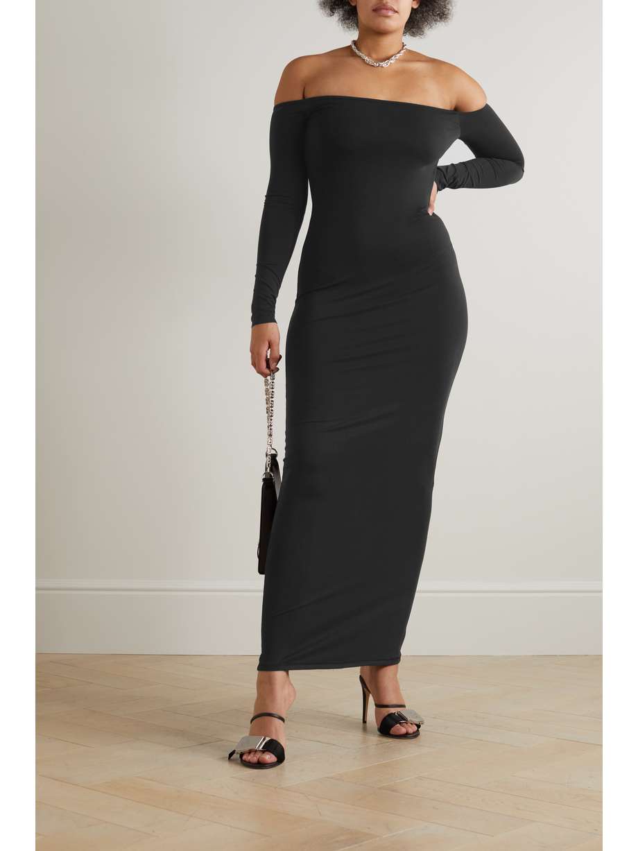 SKIMS Smooth Lounge offtheshoulder stretch modalblend maxi dress