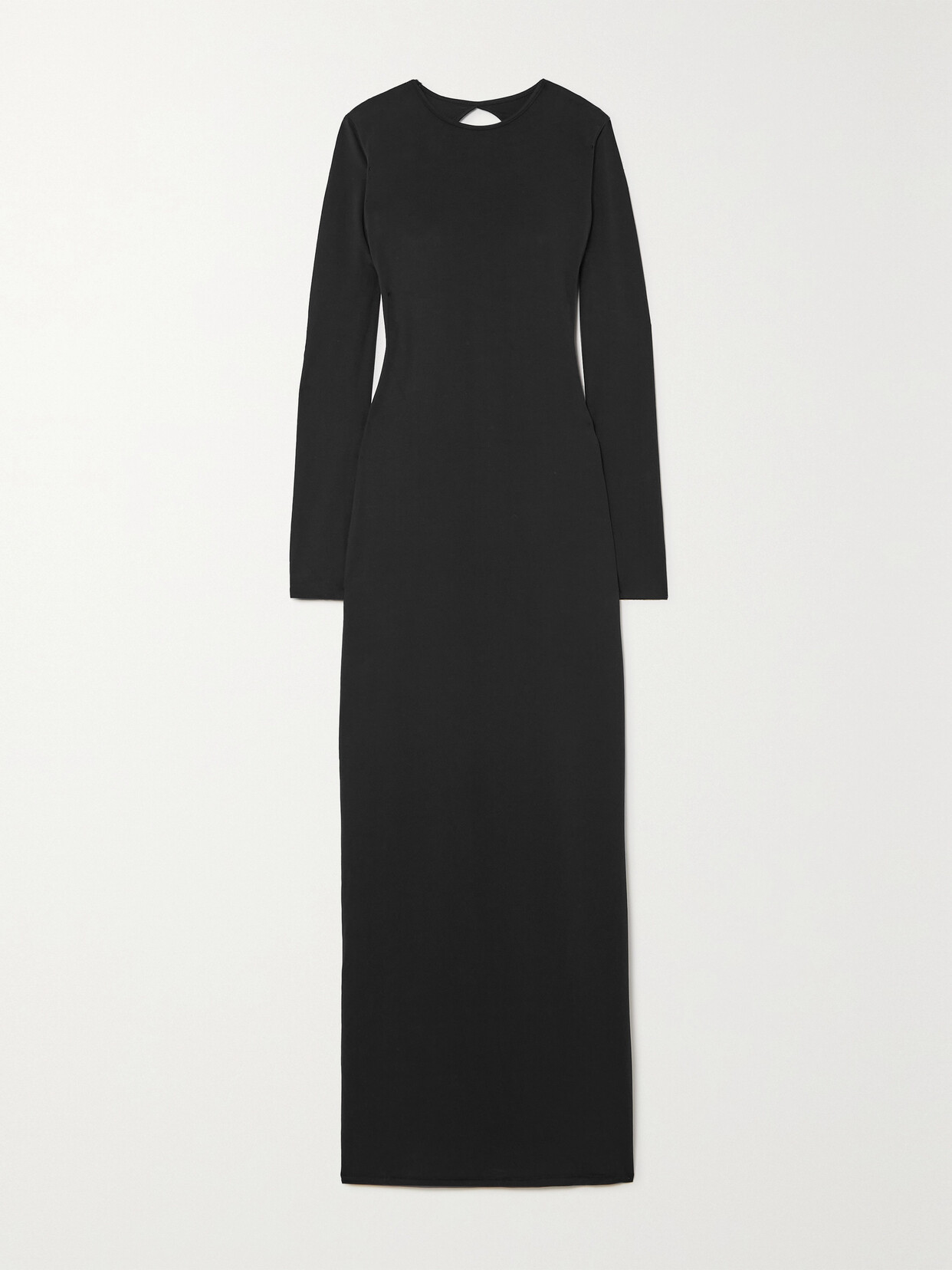 Skims - Smooth Lounge Open-back Stretch Modal-blend Maxi Dress - Onyx