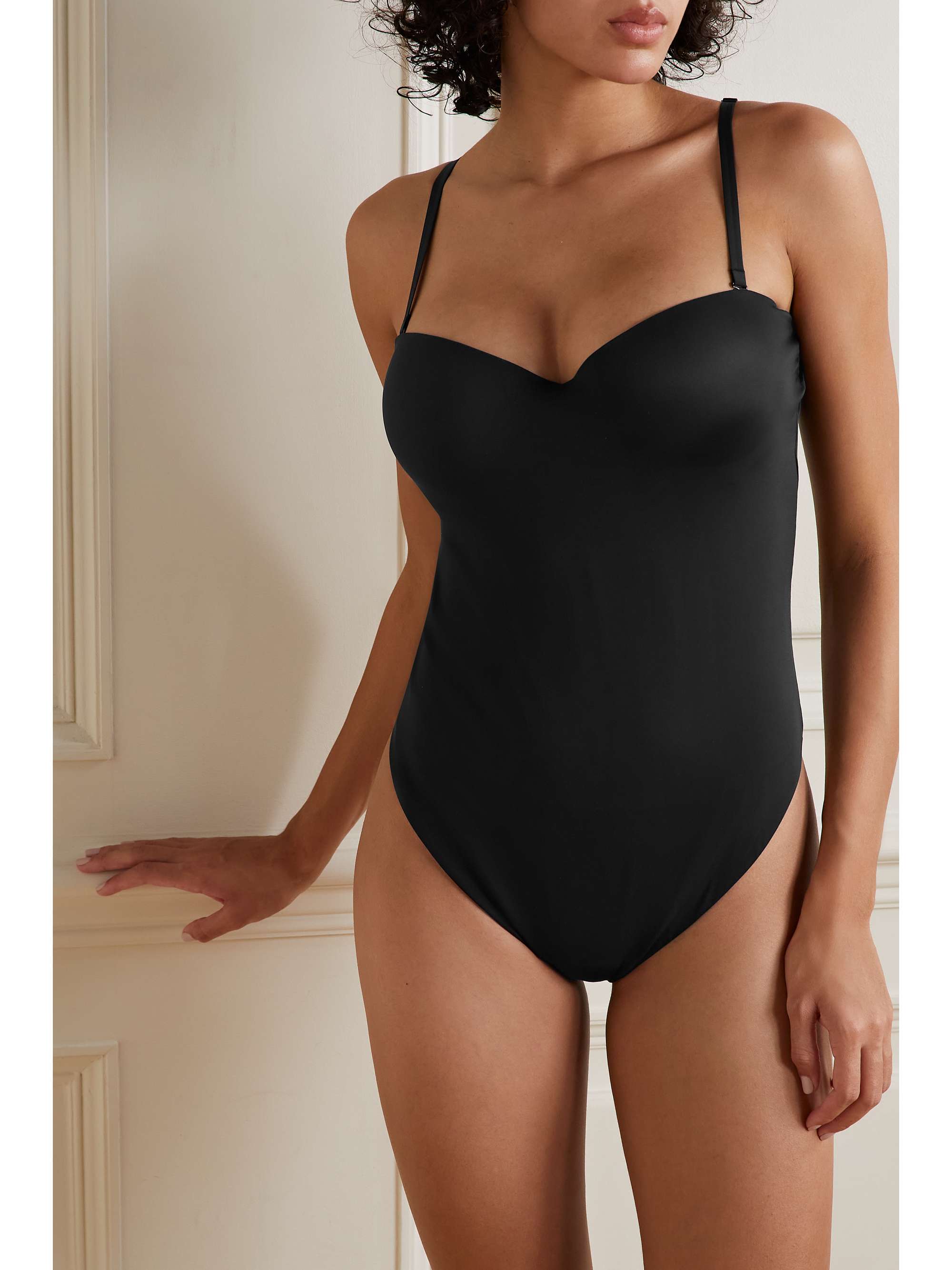 SKIMS Thong bodysuit - Onyx | NET-A-PORTER