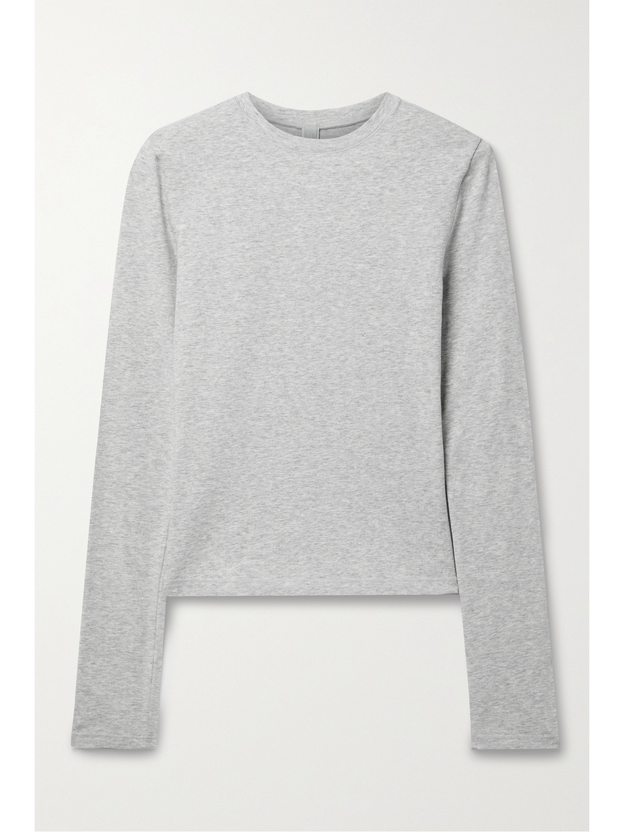 Skims Stretch-cotton Jersey Top In Gray