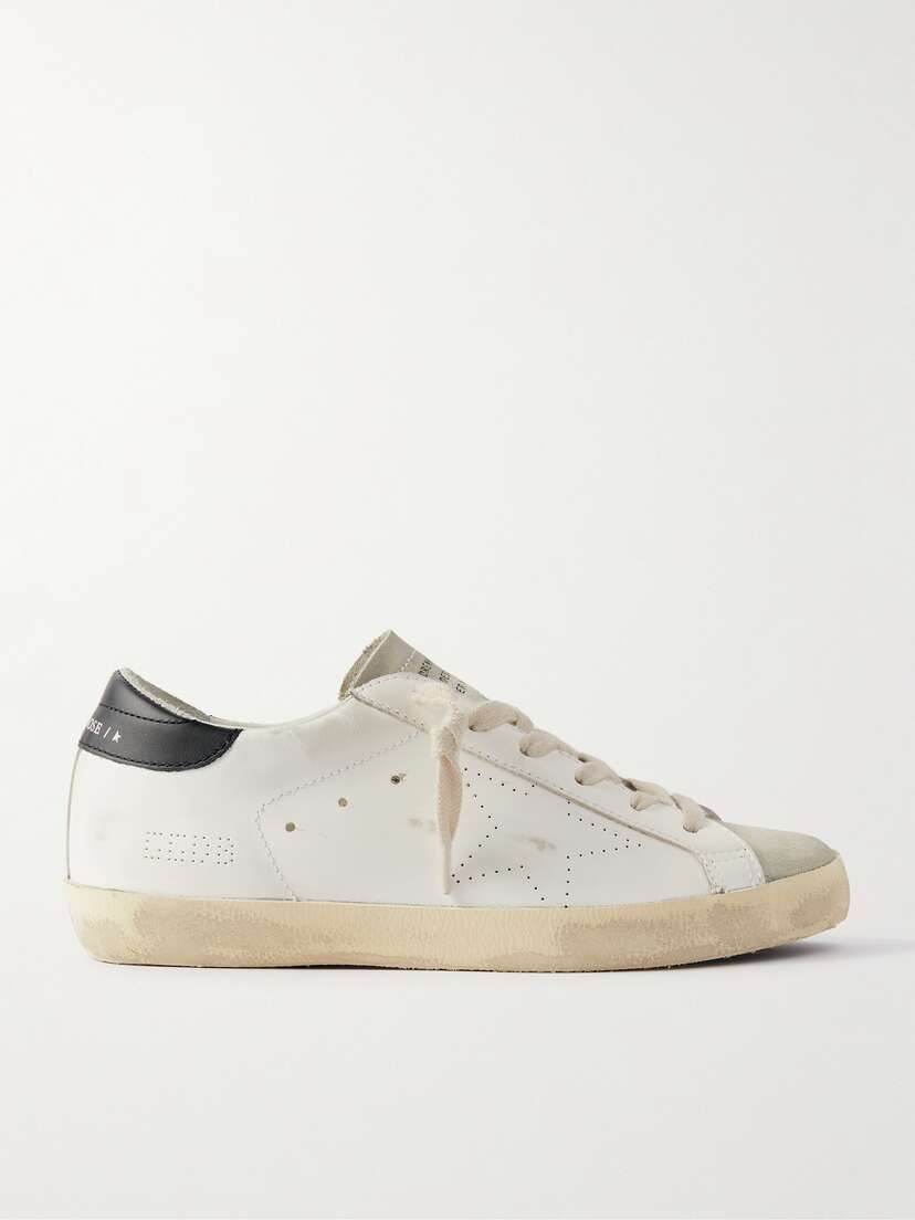 Golden Goose Super-star Distressed Leather And Suede Sneakers