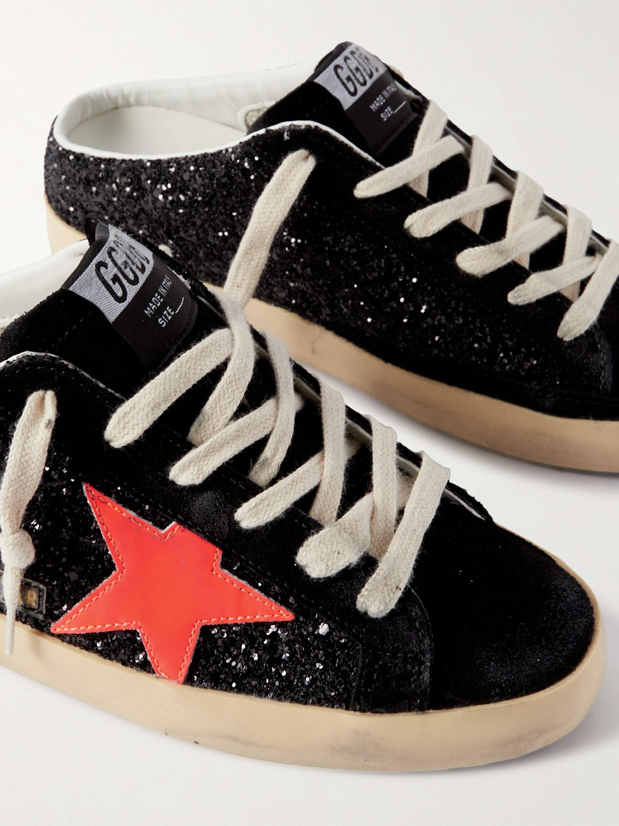 GOLDEN GOOSE Superstar Sabot distressed leather slip-on sneakers