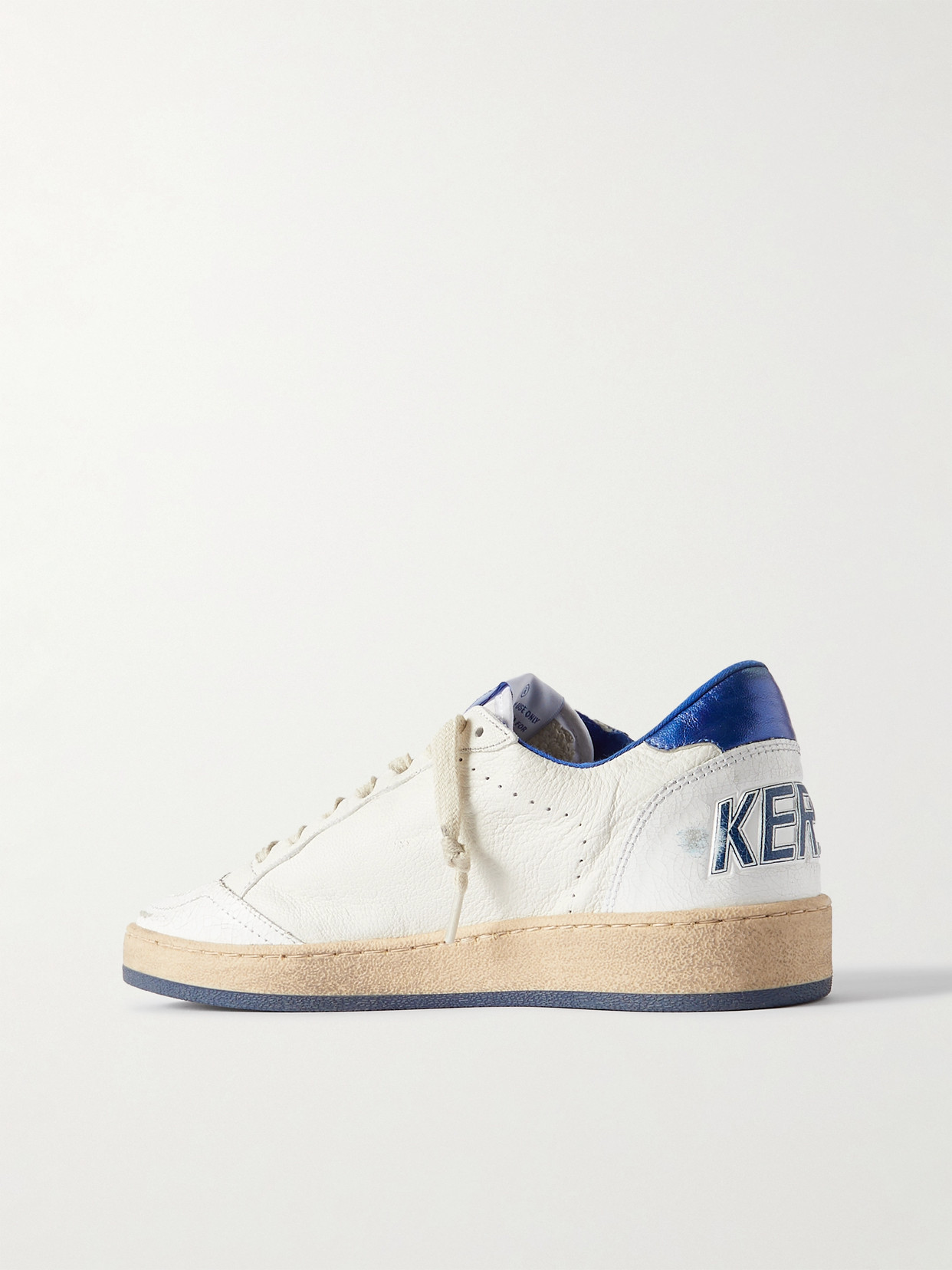Golden Goose Ball Star Sneakers In White Leather In White