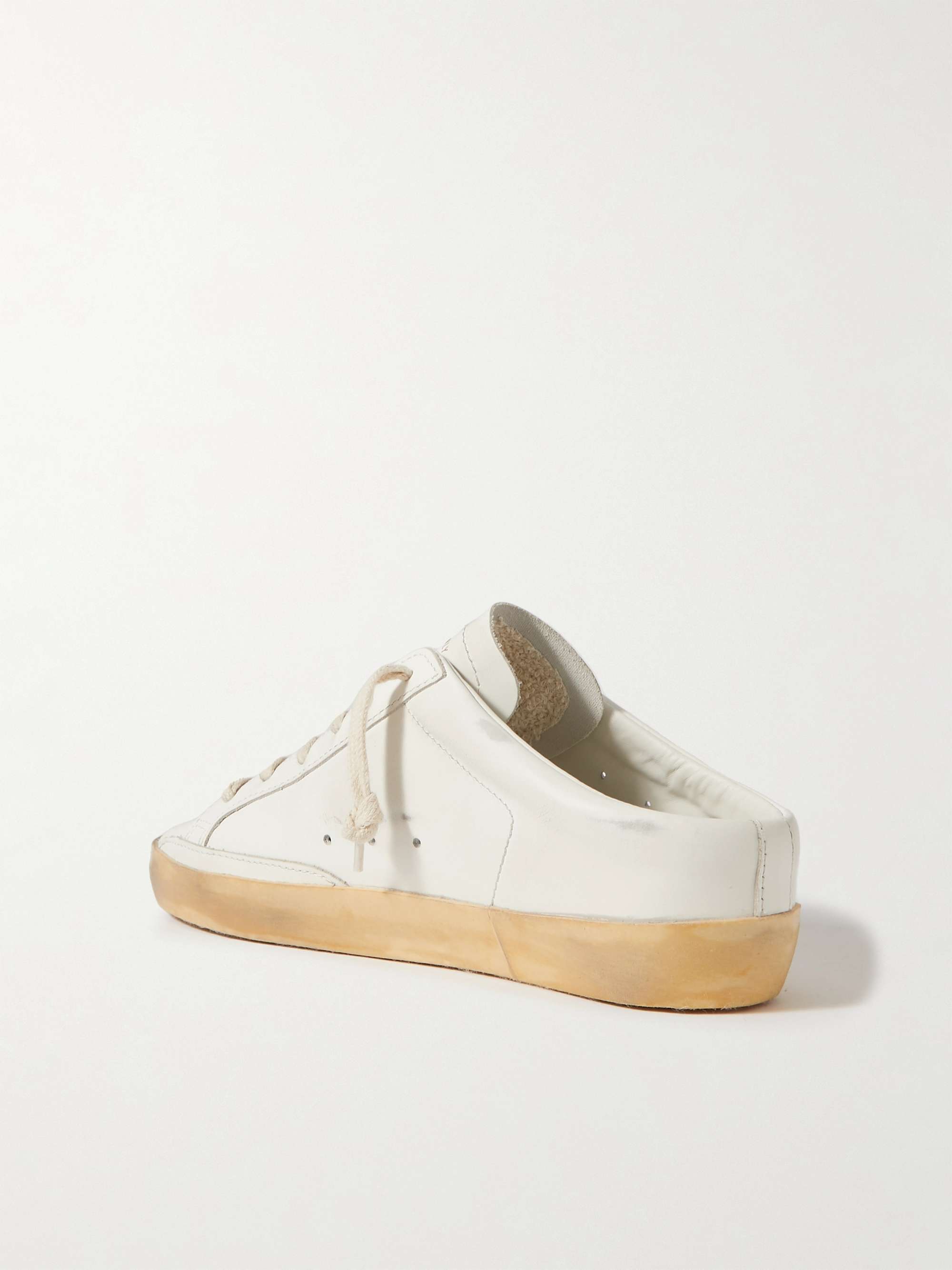 GOLDEN GOOSE Superstar Sabot distressed leather slip-on sneakers
