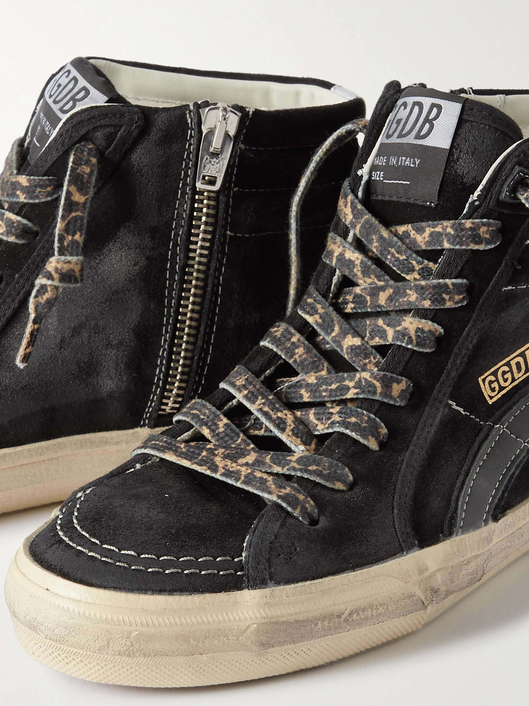 GOLDEN GOOSE Slide スエード ハイカット スニーカー レザー