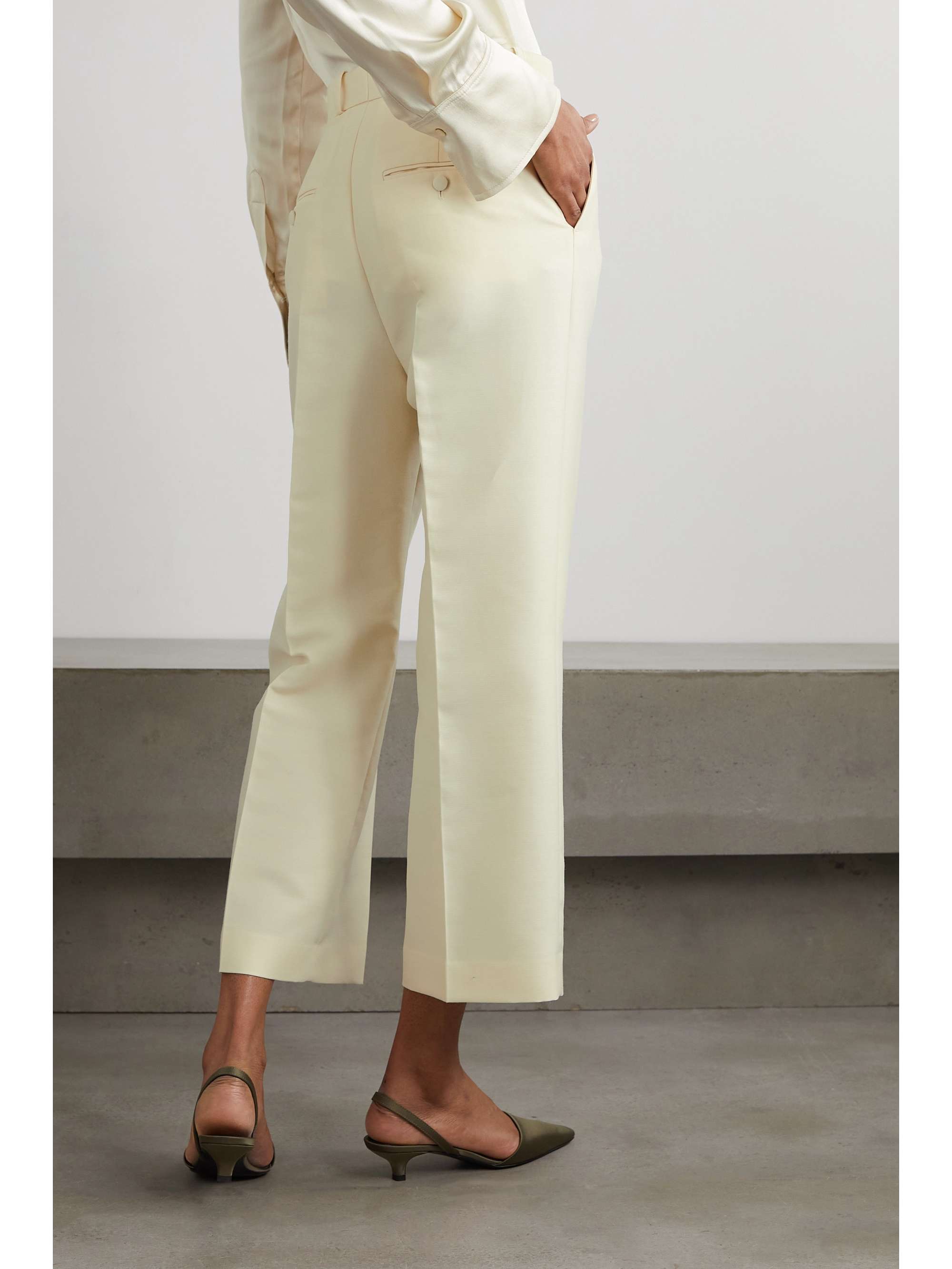 TOTEME Sateen straight-leg pants