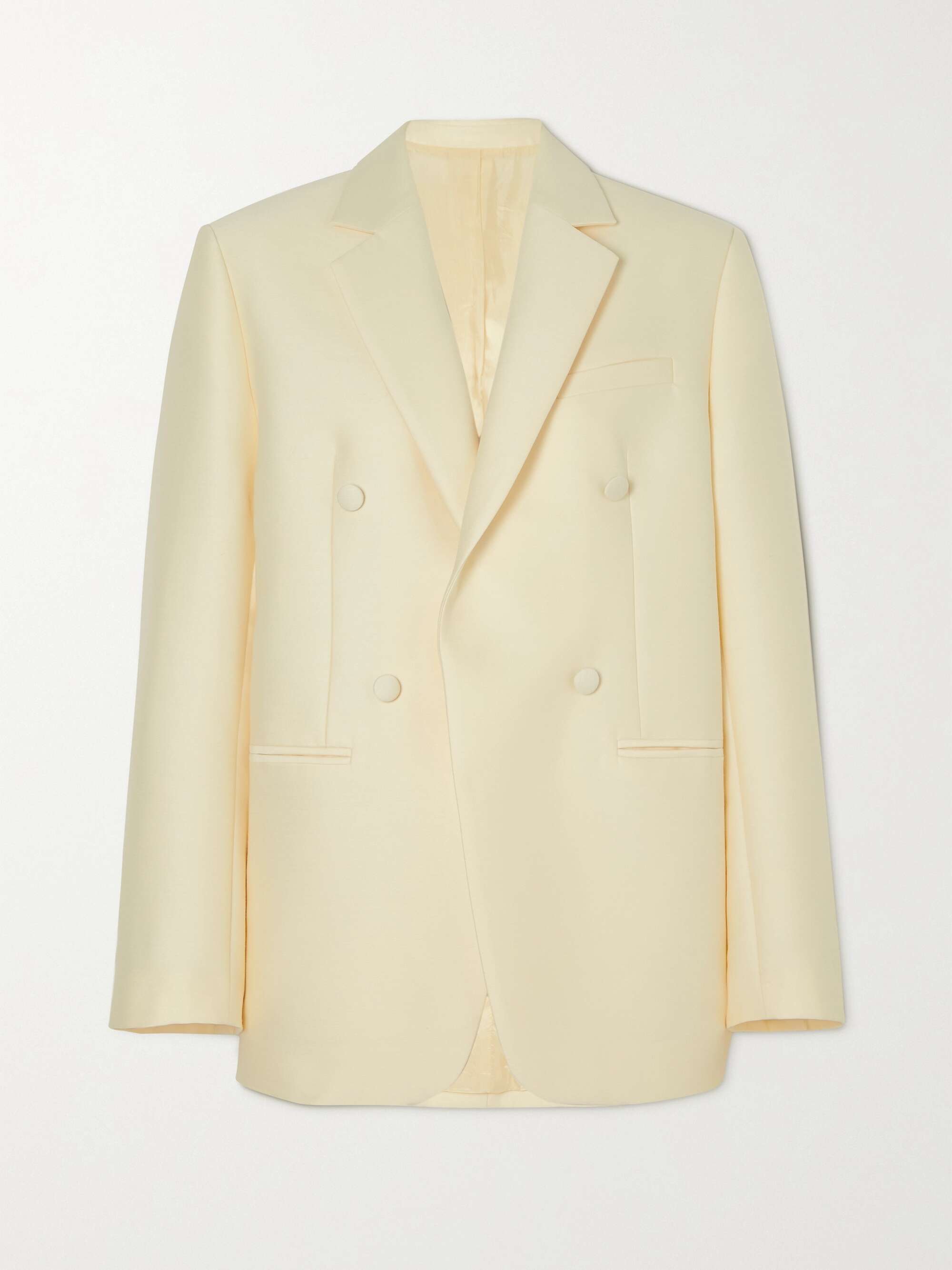 TOTEME Double-breasted sateen blazer | NET-A-PORTER