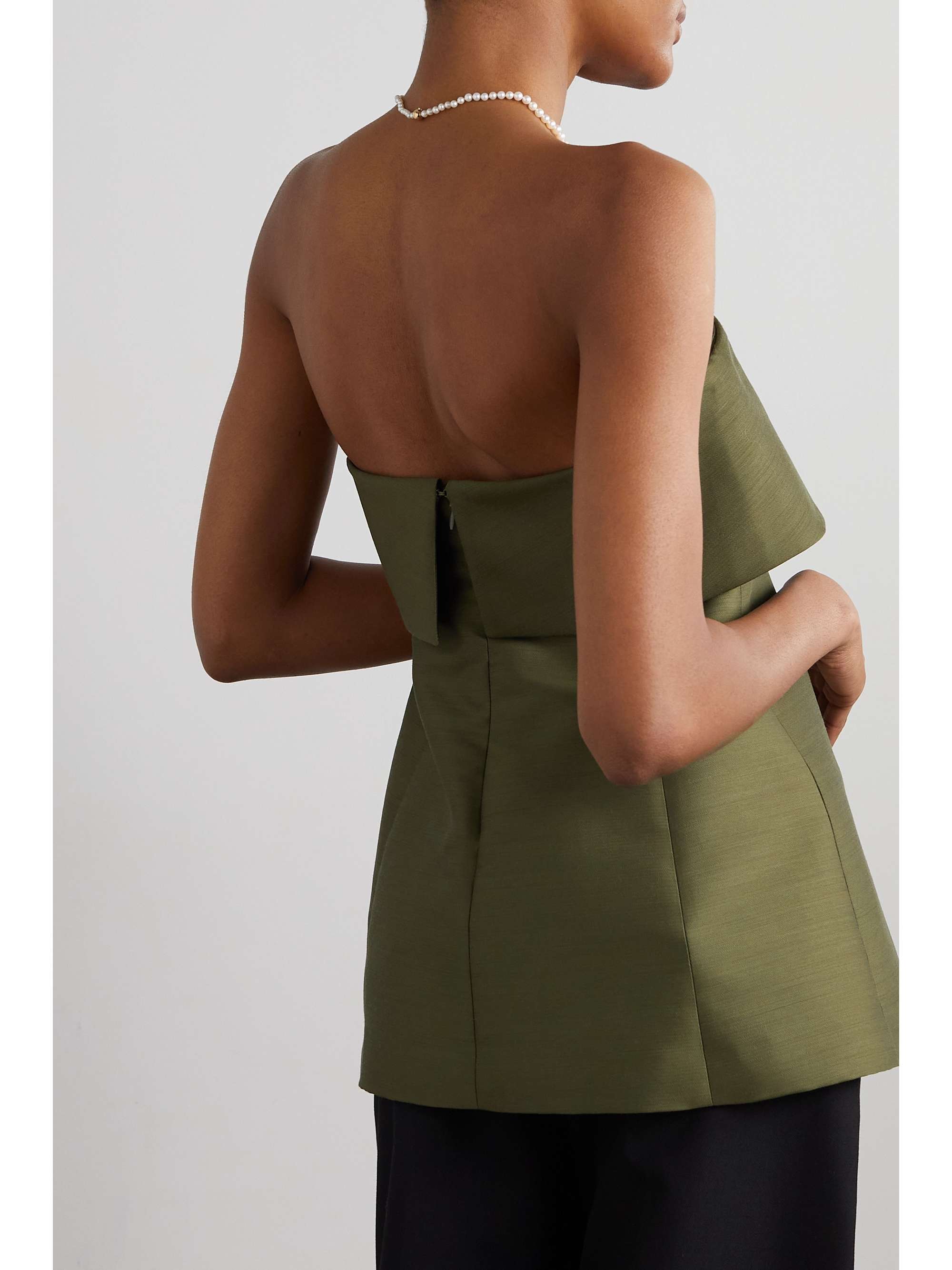 TOTEME Strapless sateen top