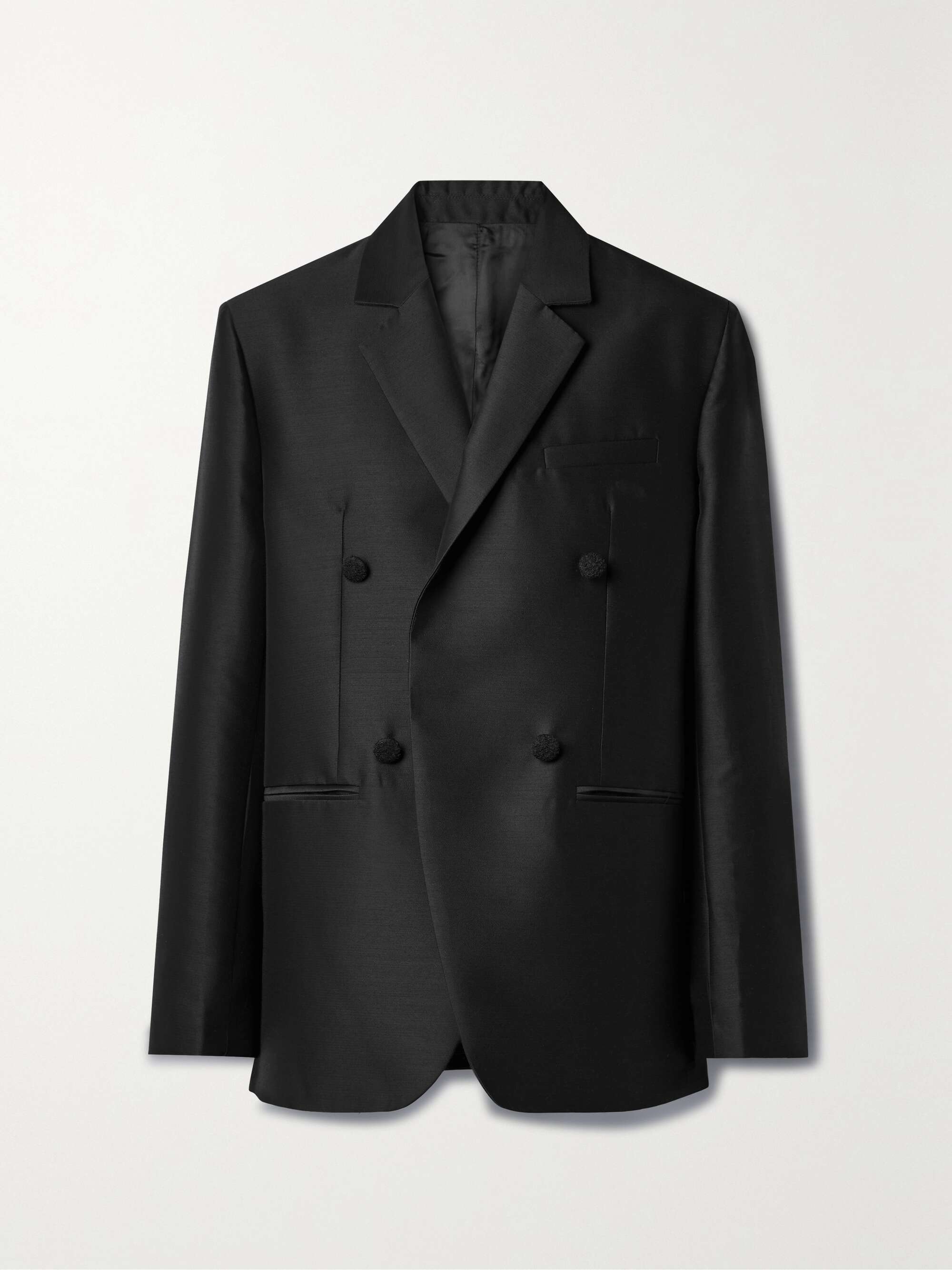 TOTEME Double-breasted sateen blazer | NET-A-PORTER