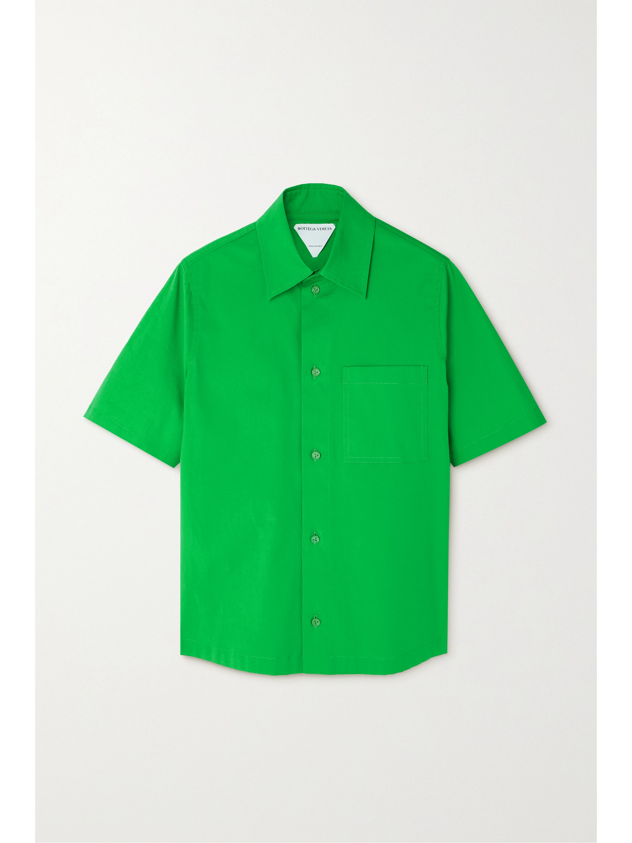 BOTTEGA VENETA COTTON-BLEND POPLIN SHIRT