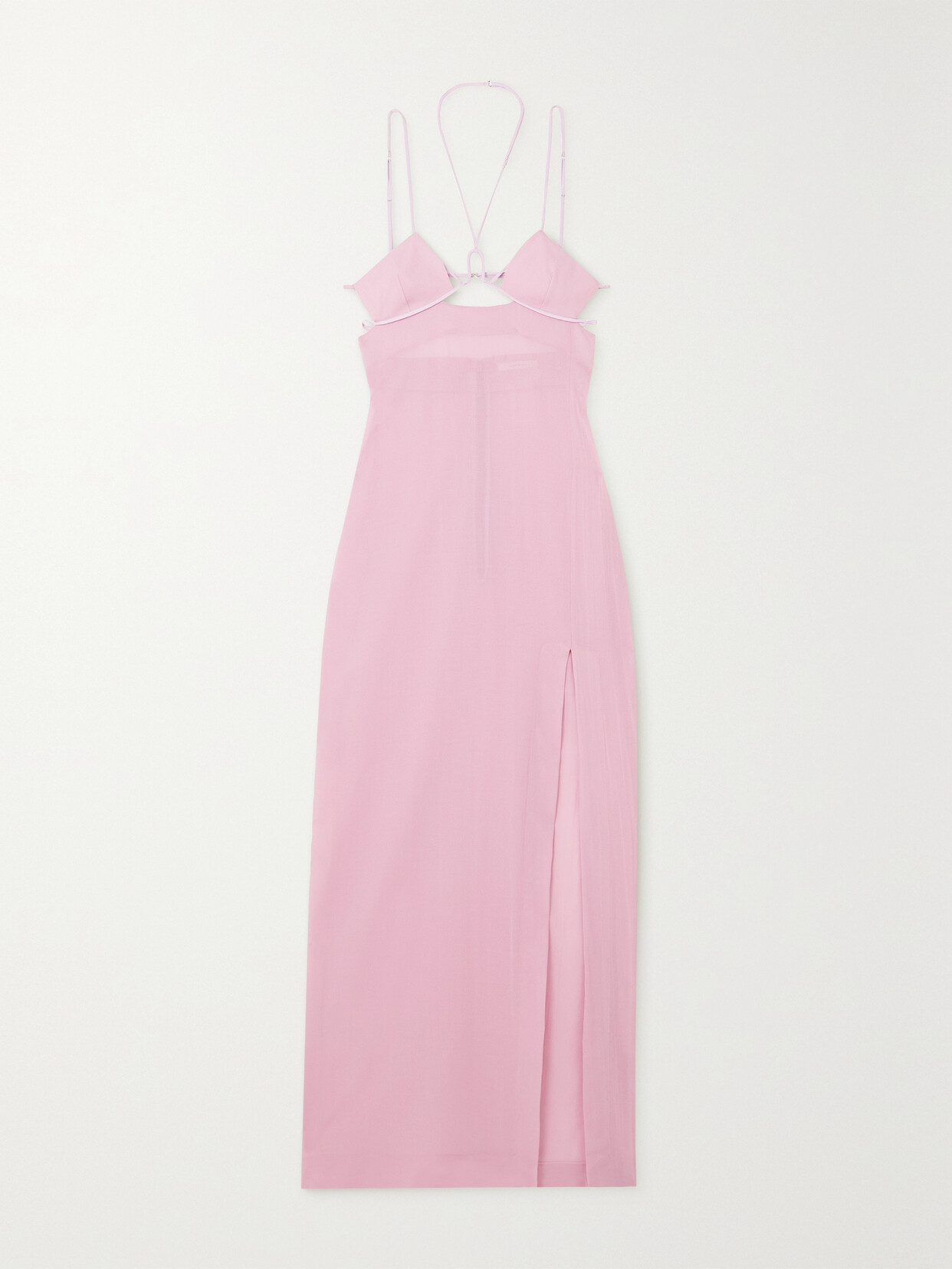 Nensi Dojaka Cutout Cotton-voile Maxi Dress - Pink