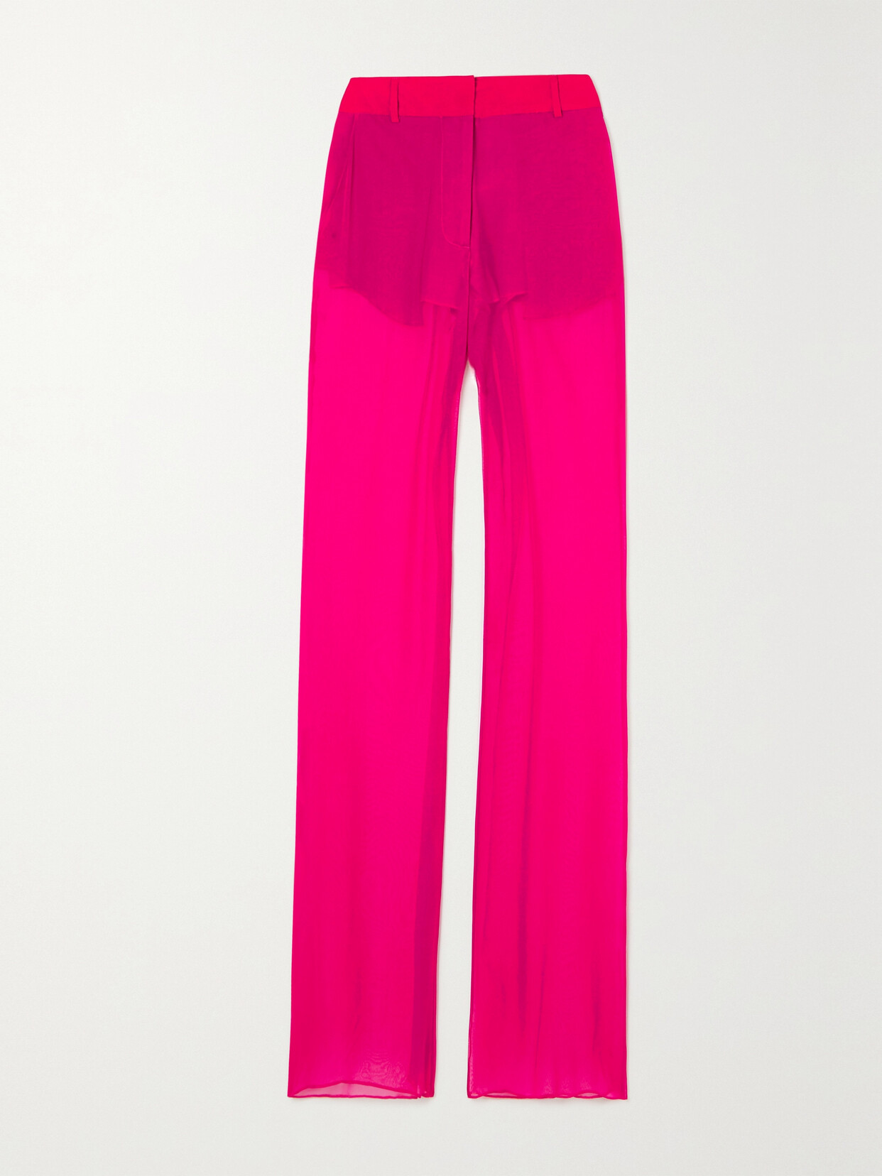 Nensi Dojaka - Silk-georgette Flared Pants - Pink