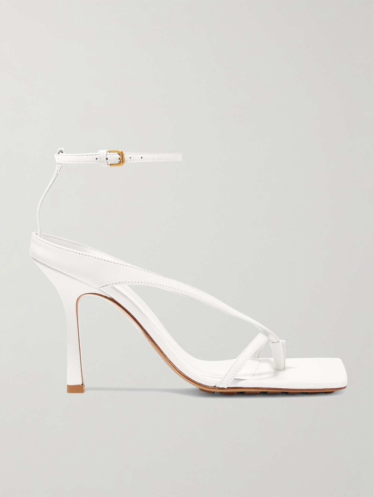 Bottega Veneta Leather Sandals In White