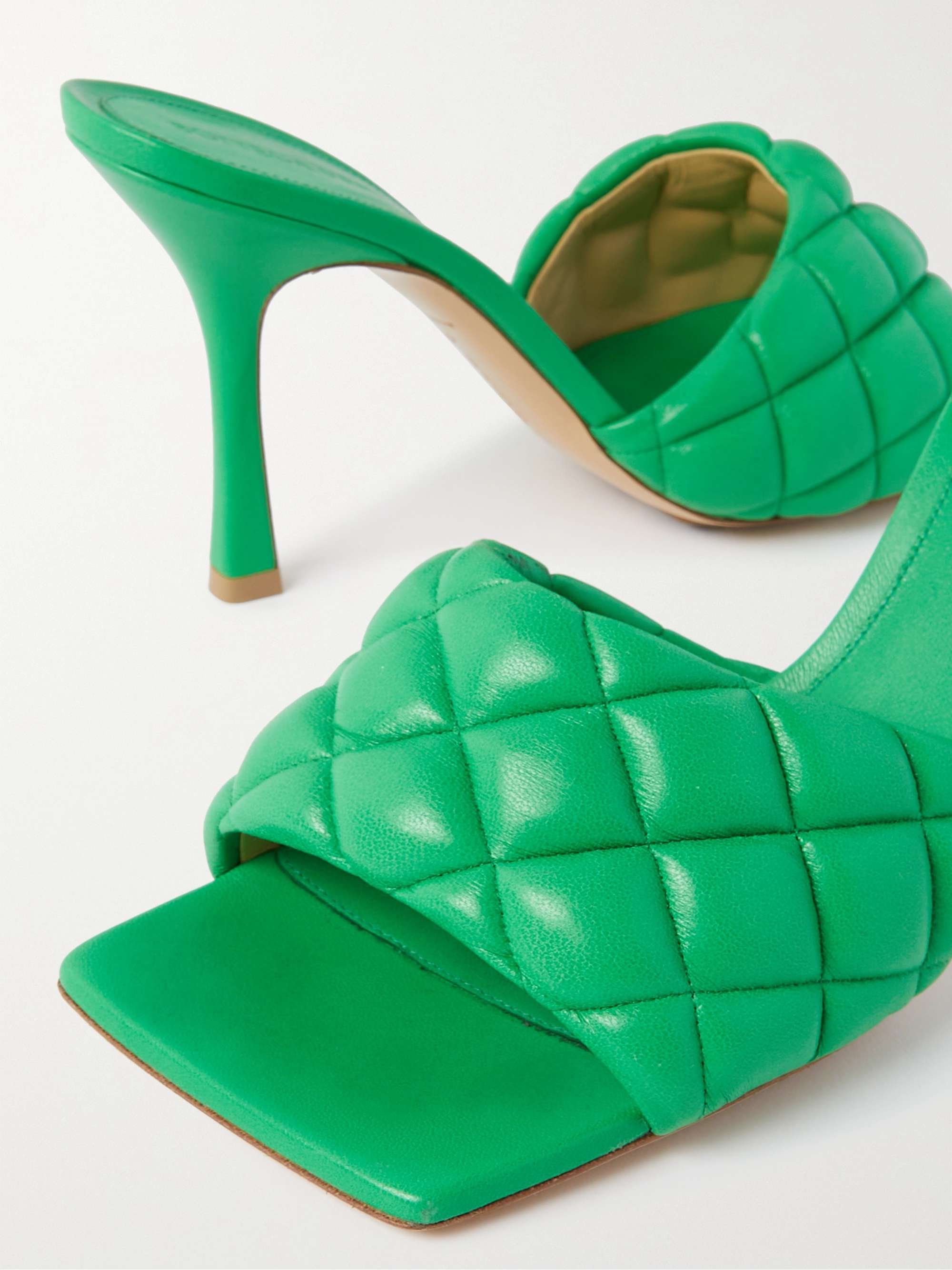 bottega veneta green mules