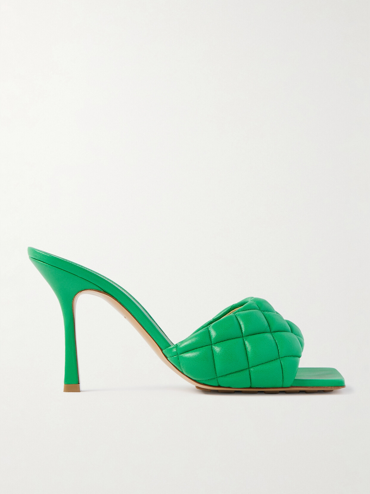 Bottega Veneta Quilted Leather Mules - Green