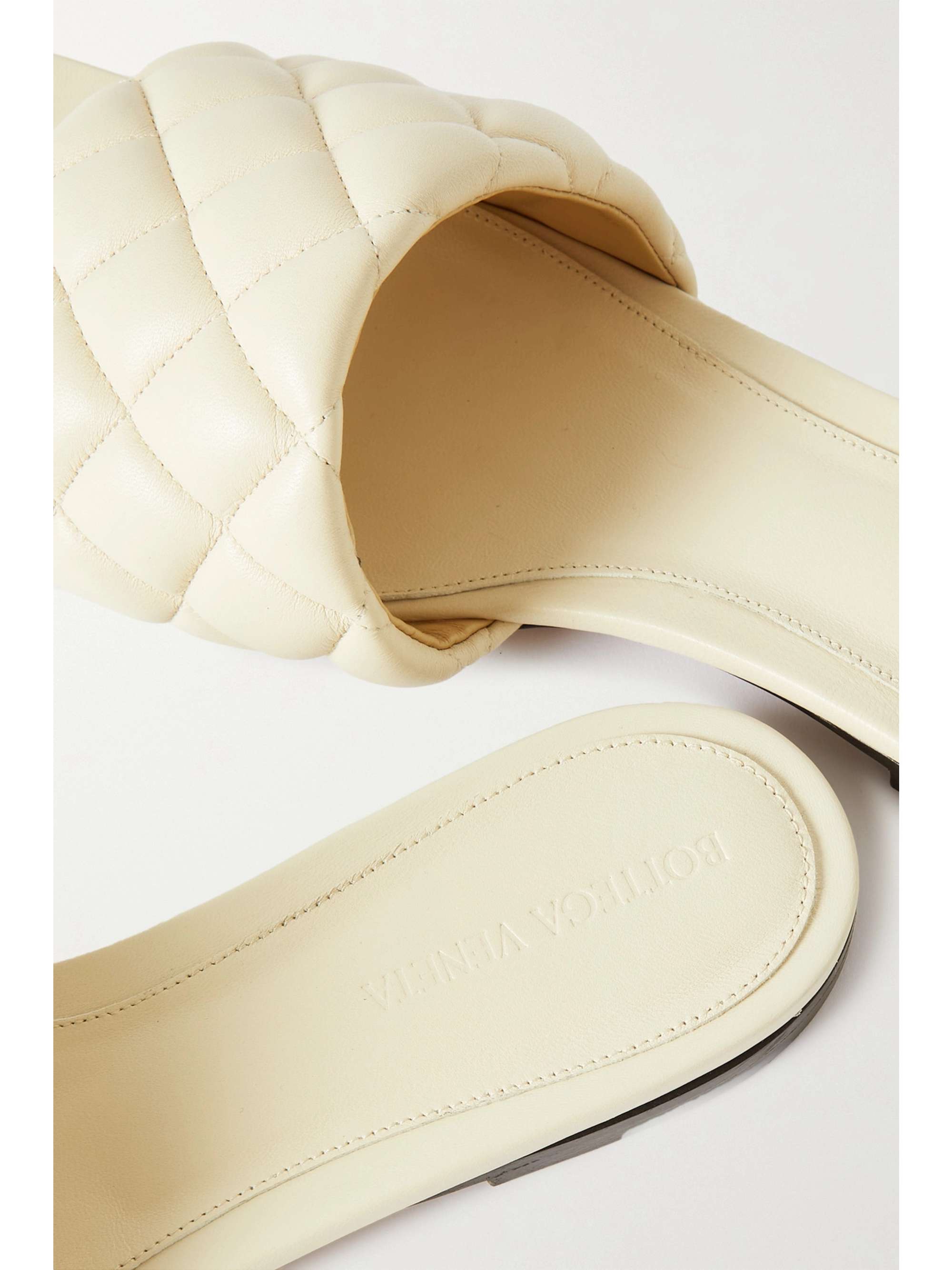 quilted leather slides