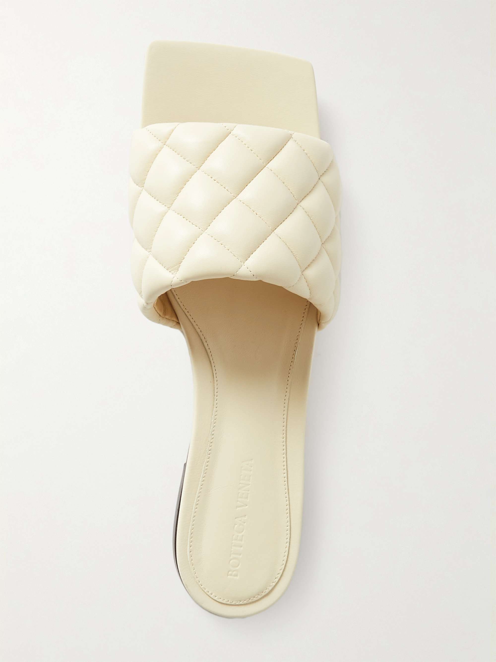quilted leather slides
