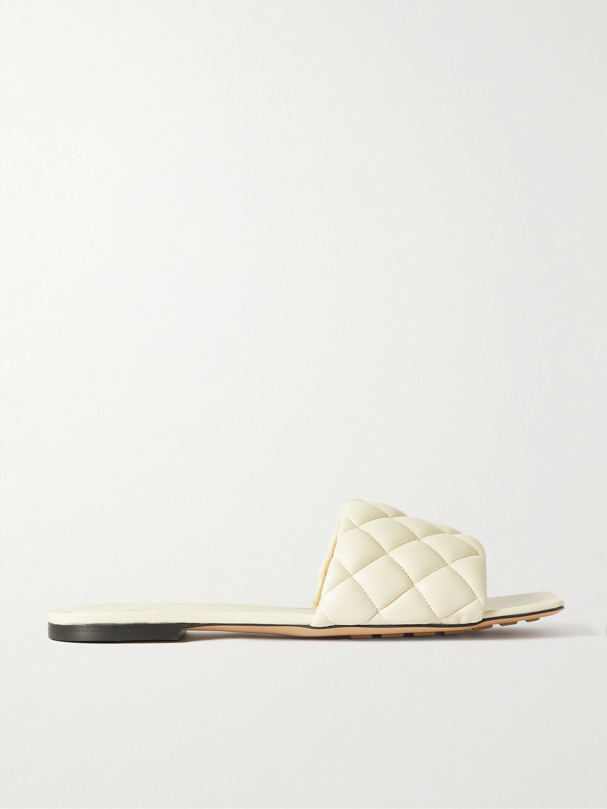 Bottega Veneta Quilted Leather Slides - Cream
