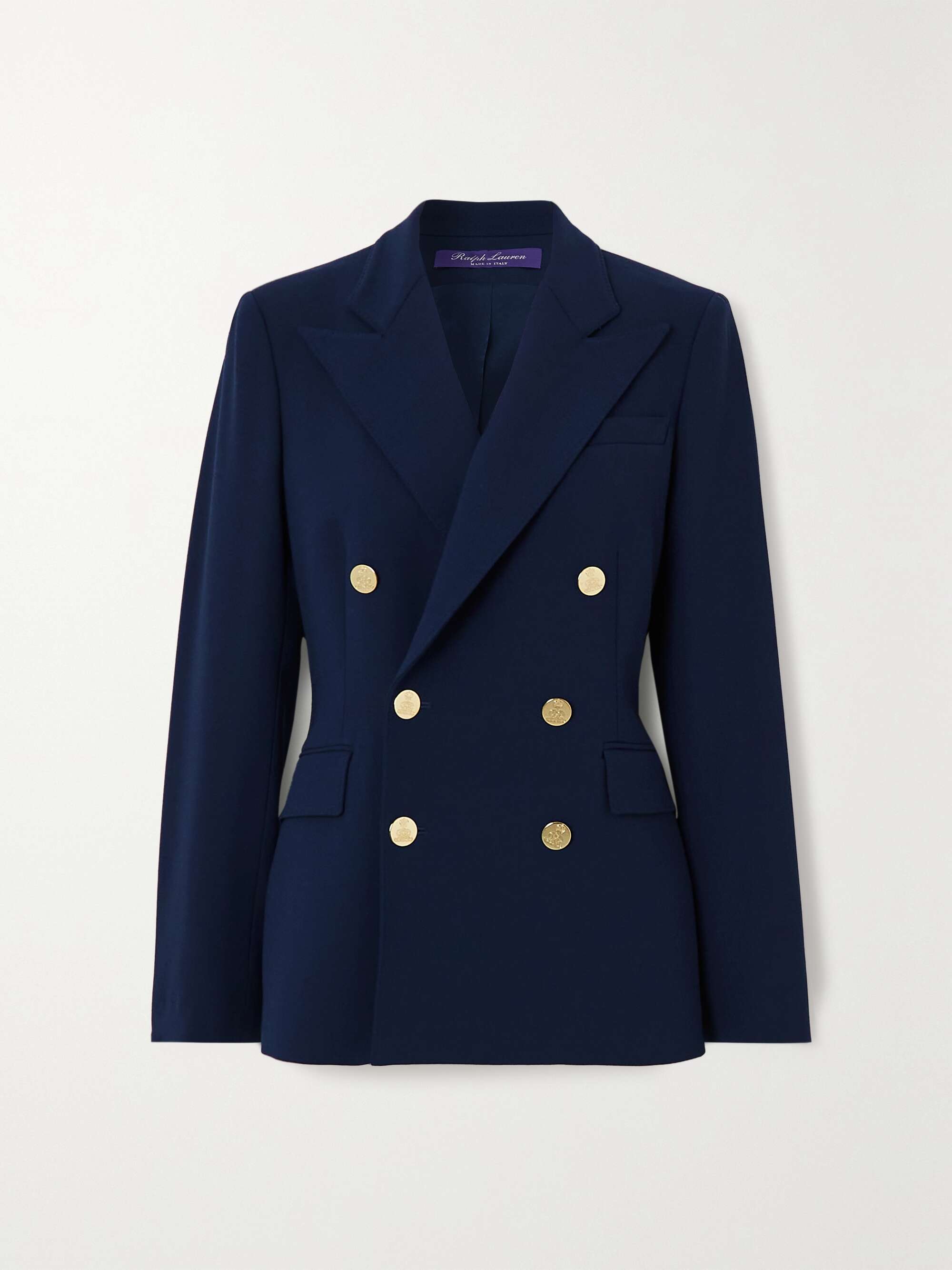 RALPH LAUREN COLLECTION Camden double-breasted wool-crepe blazer |  NET-A-PORTER