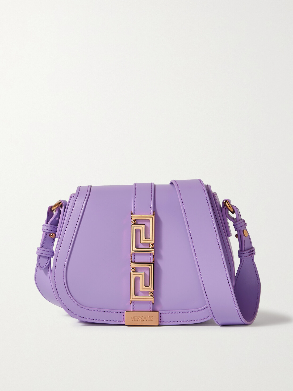 Versace - Small Leather Shoulder Bag - Purple