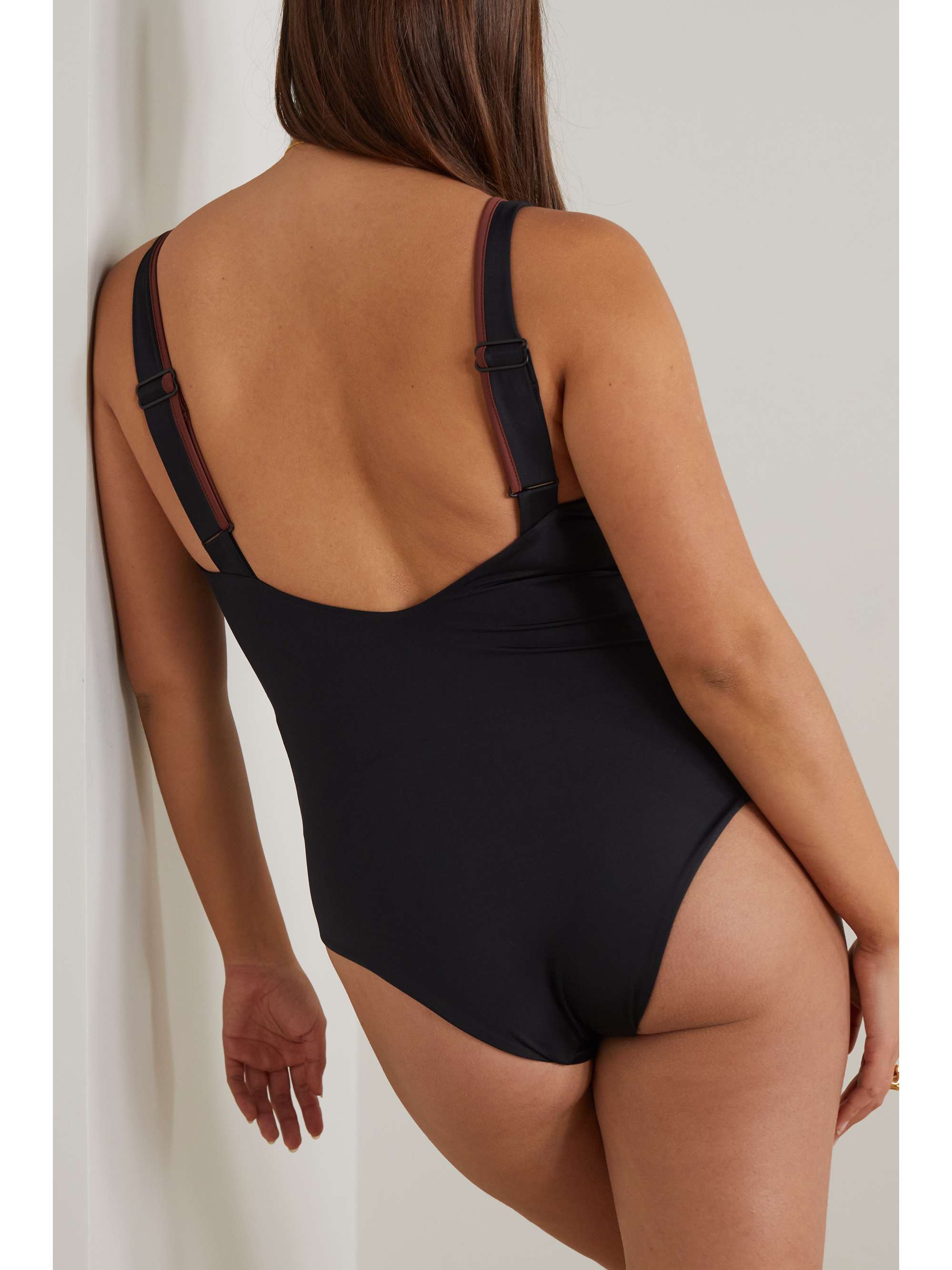JOHANNA ORTIZ + NET SUSTAIN Malick cutout open-back recycled swimsuit